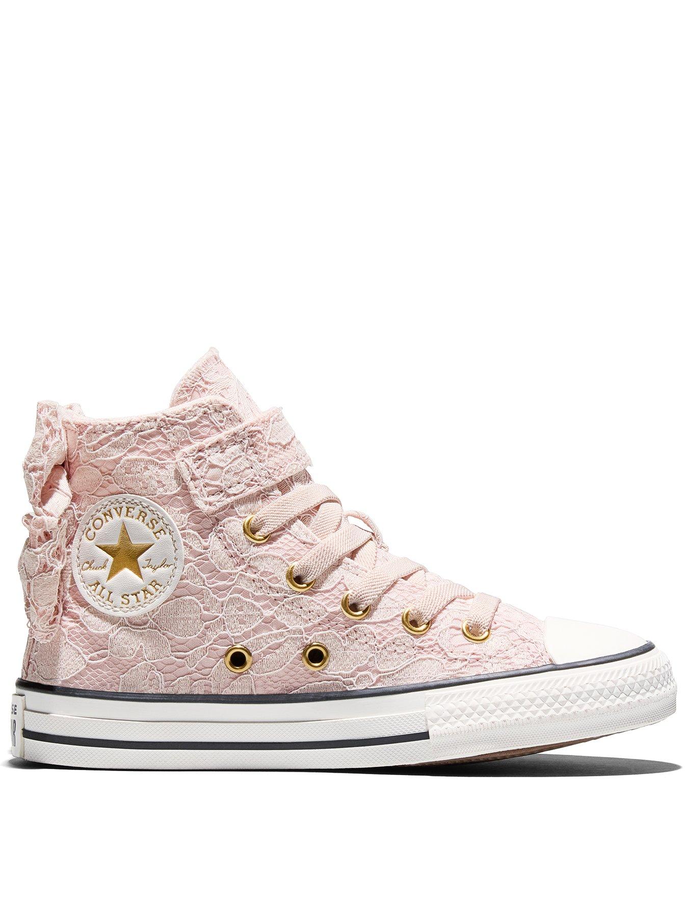 Converse Kids Bows Chuck Taylor All Star 1V Trainers - Pink
