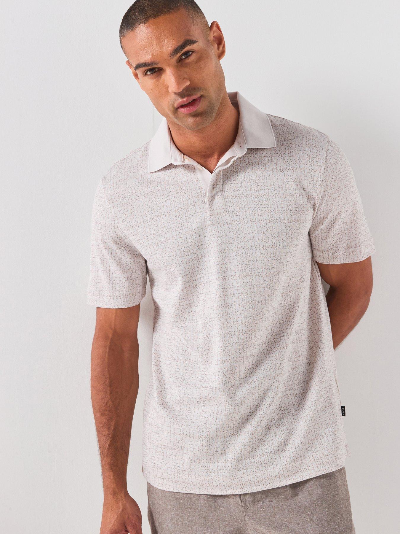 Image 1 of 6 of BOSS H-Pack 181 All Over Print Polo Shirt - Open White