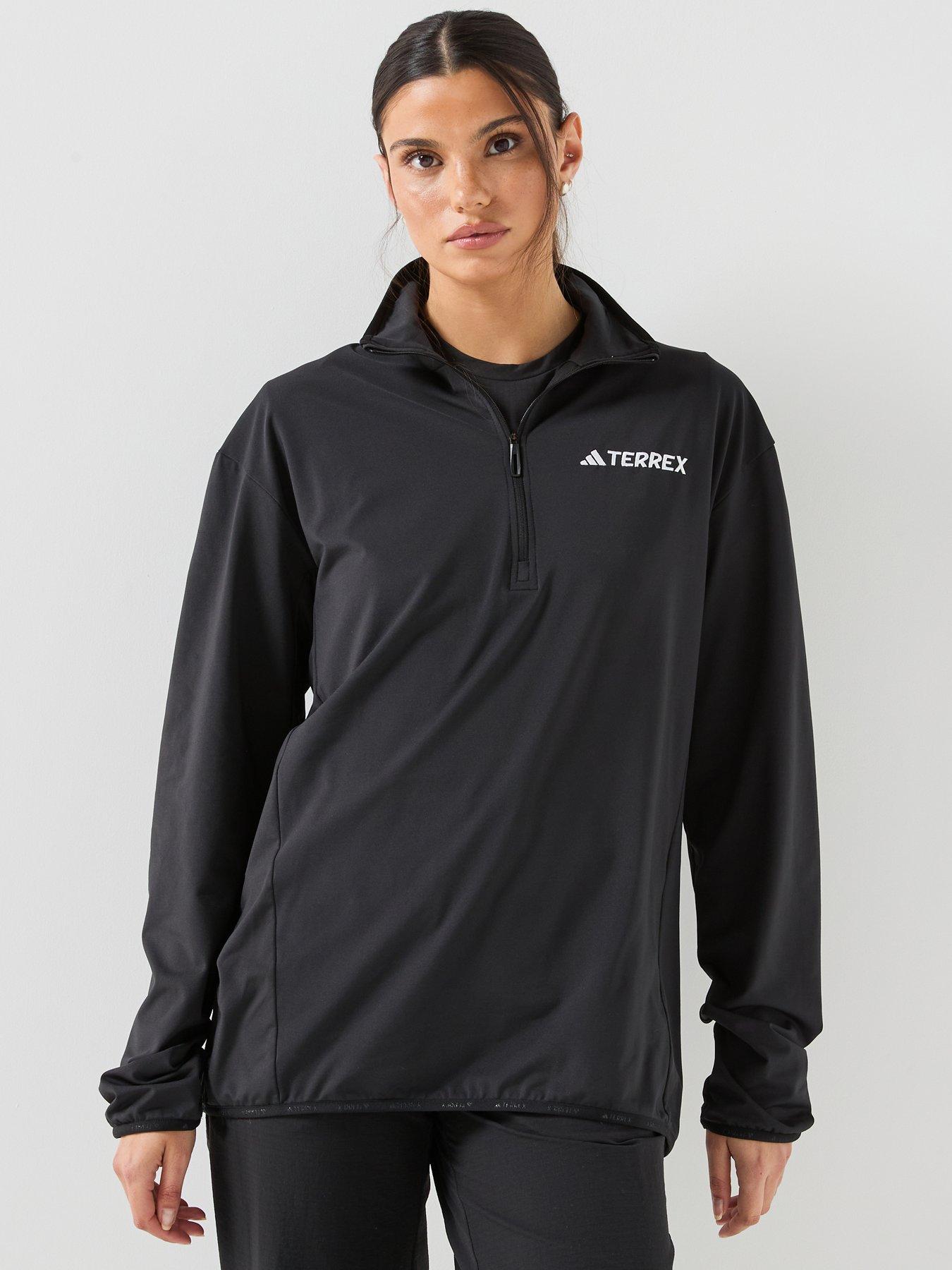 adidas Terrex Womens Outdoor 1/2 Zip Fleece - Black