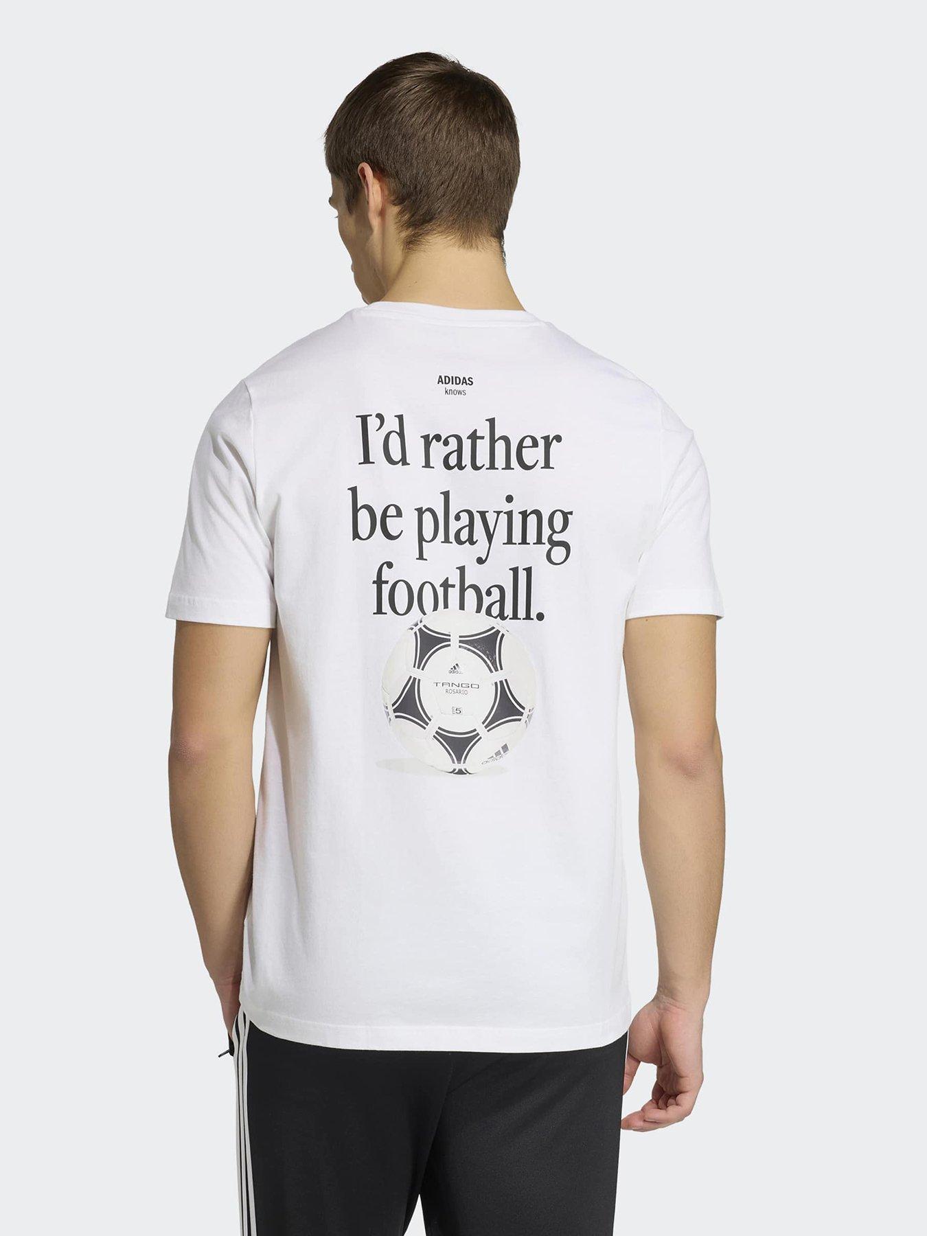 adidas Mens Football Graphic T-Shirt - White