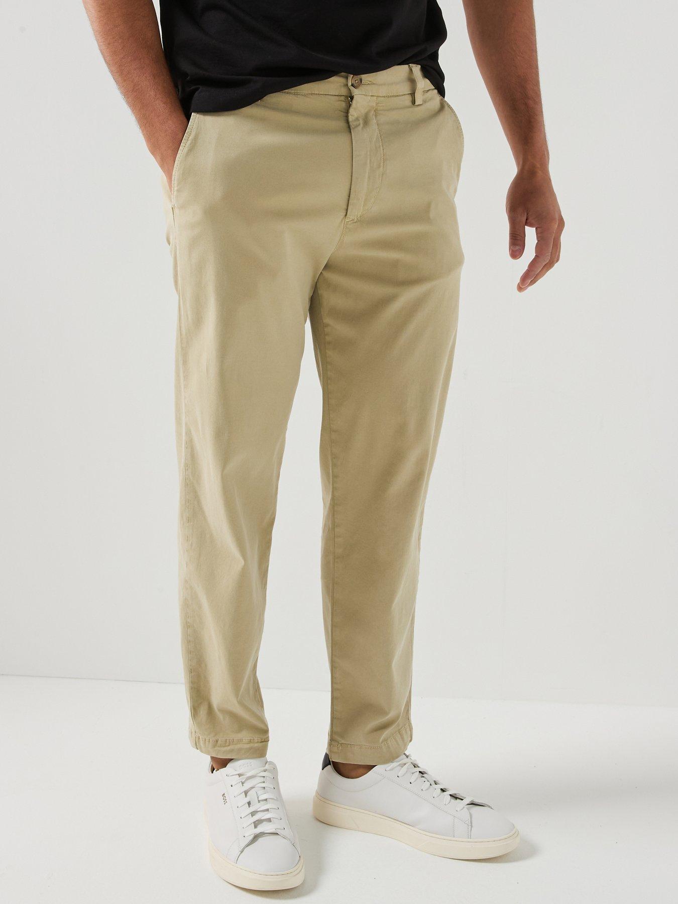 BOSS C-Kerin Tapered Fit Chino Trousers - Dark Beige
