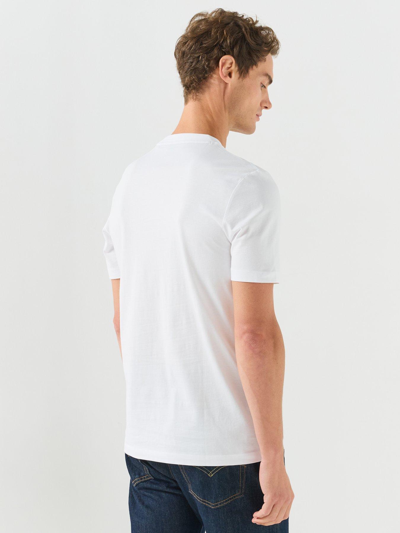 Image 2 of 6 of BOSS Men's C Thompson 89 Overlay Logo T Shirt - White