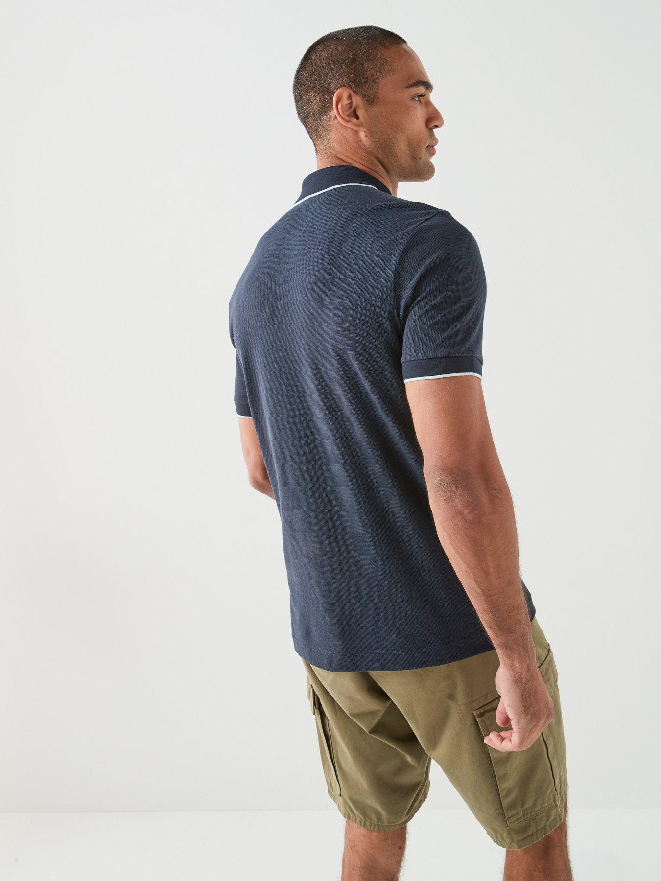 Image 2 of 6 of BOSS Contrast Placket Polo Shirt - Dark Blue