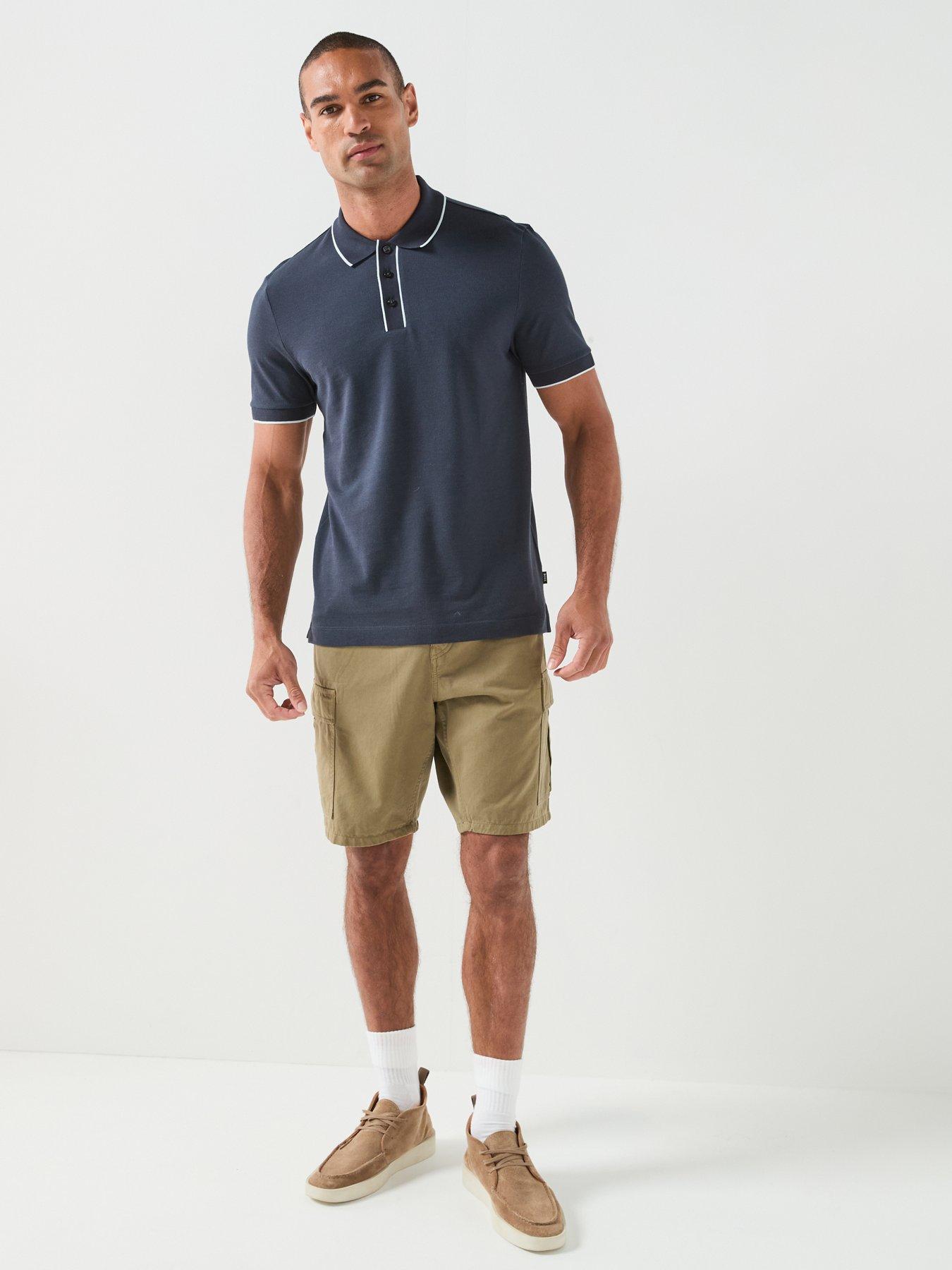 Image 3 of 6 of BOSS Contrast Placket Polo Shirt - Dark Blue