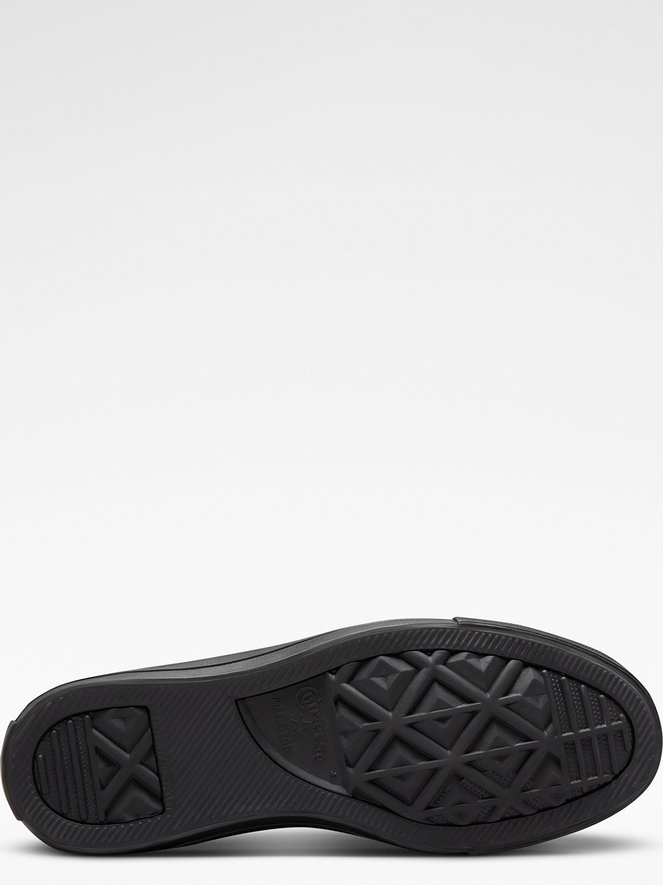 Image 5 of 7 of Converse Junior Foundational Leather Chuck Taylor All Star Trainers - Black