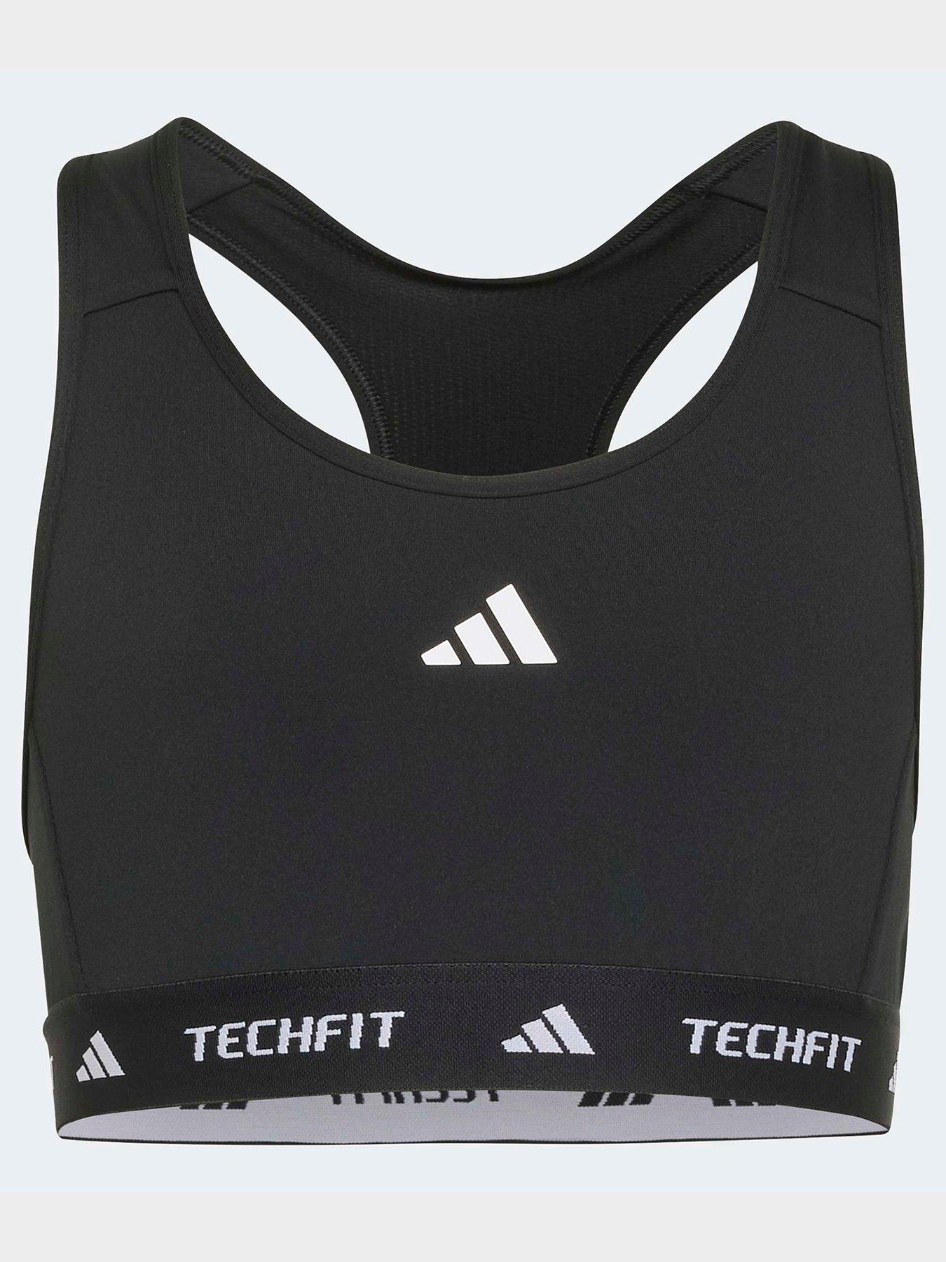 adidas Junior Girls Training Techfit Sports Bra - Black