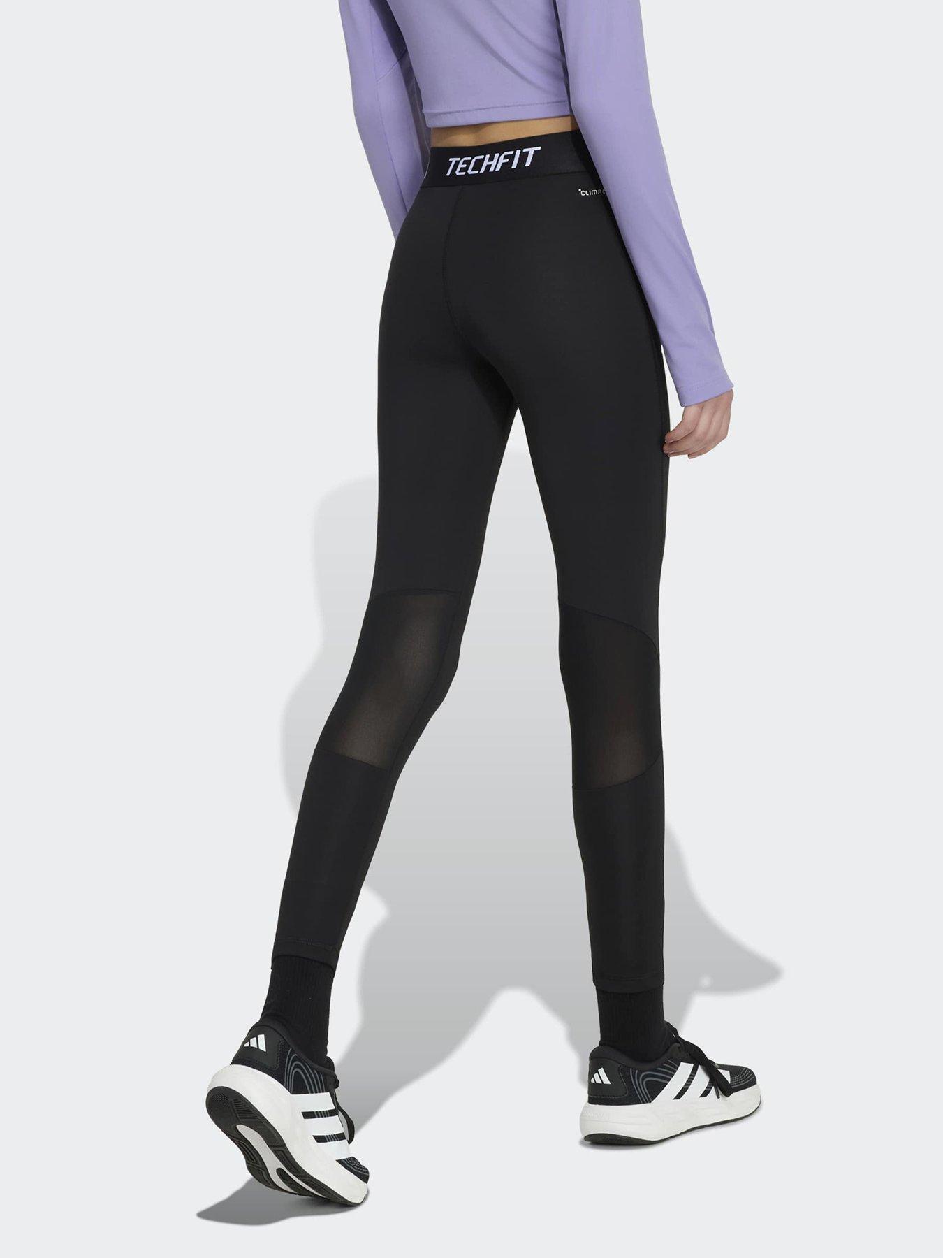 Image 2 of 5 of adidas Junior TECHFIT Long Training Tights - Black/White