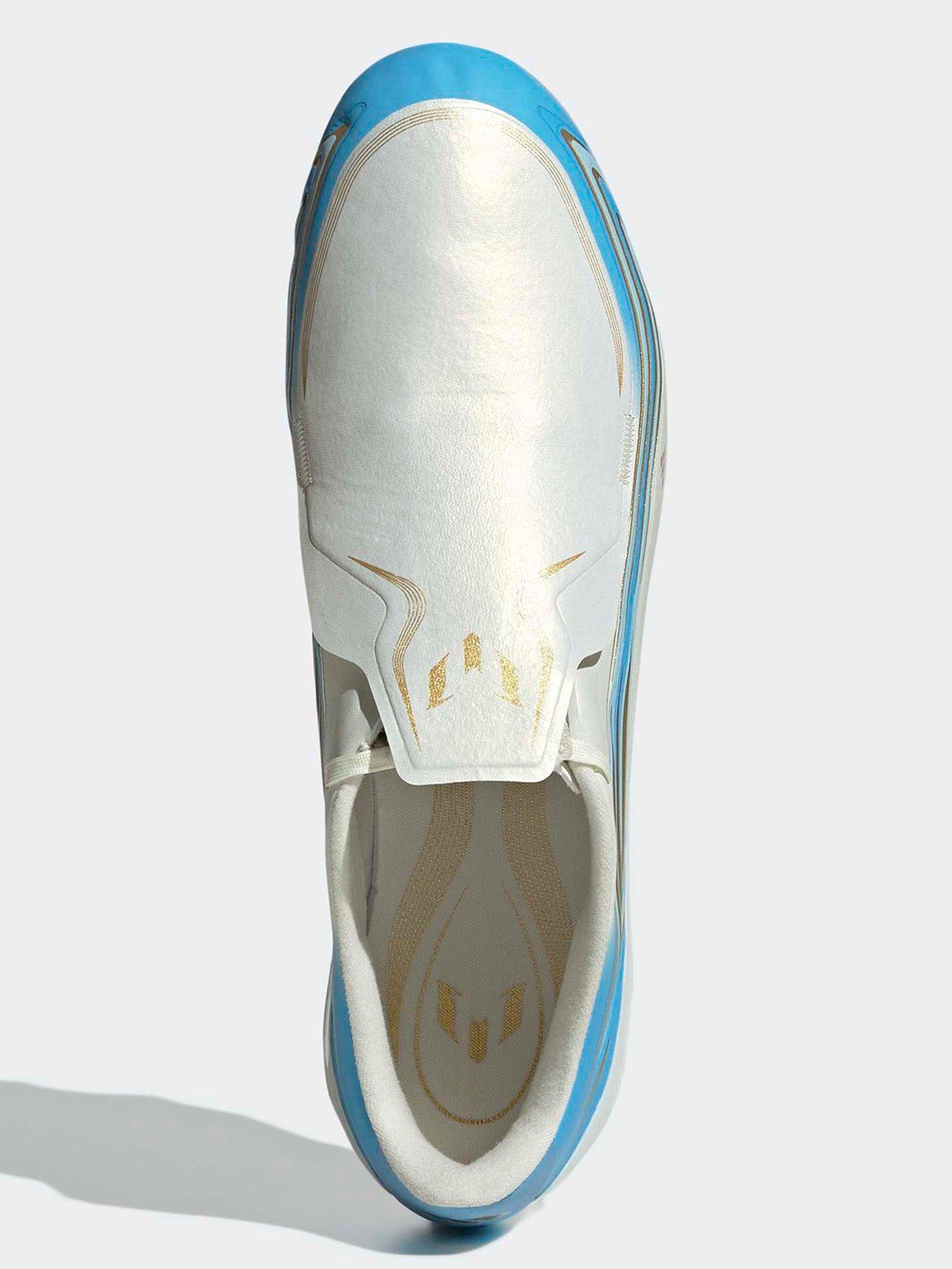 Image 4 of 6 of adidas Mens F50 Messi League Firm Ground Football Boots - White
