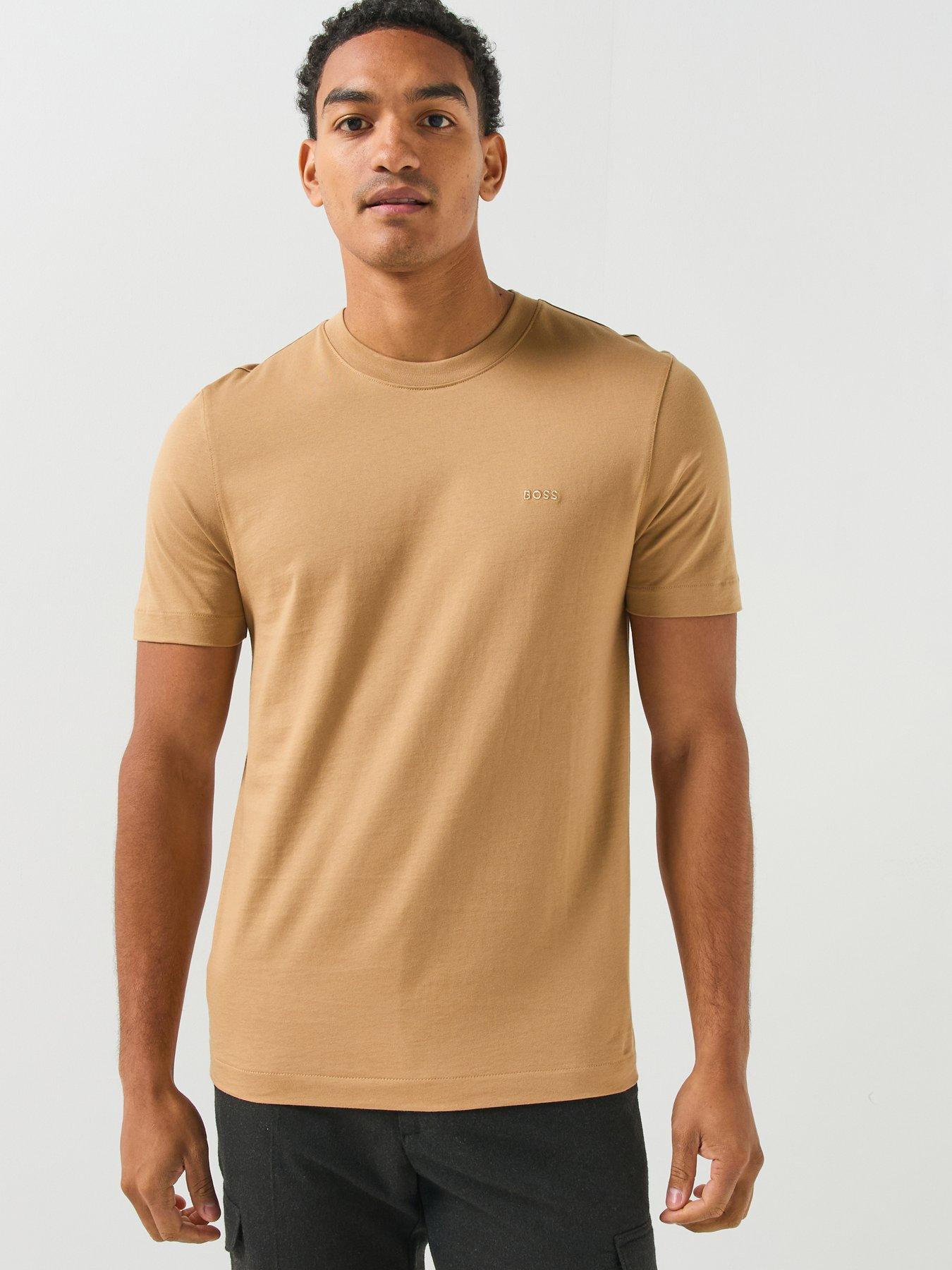 Image 1 of 5 of BOSS Men's Regular Fit Small Chest Logo T Shirt - Beige