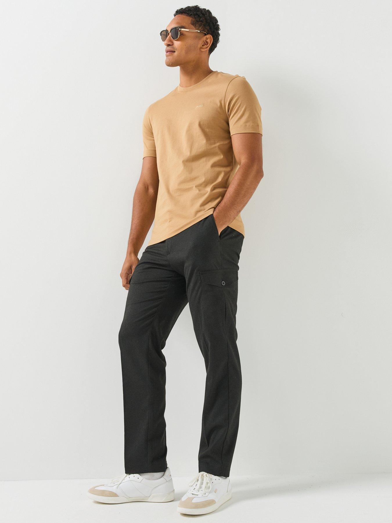 Image 4 of 5 of BOSS Men's Regular Fit Small Chest Logo T Shirt - Beige