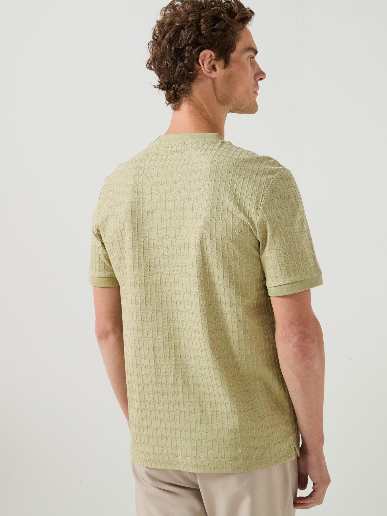 Image 2 of 6 of BOSS H-Thompson 321 Textured T-Shirt - Dark Beige