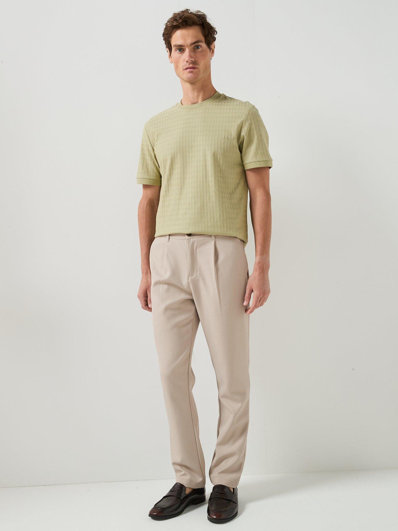 Image 3 of 6 of BOSS H-Thompson 321 Textured T-Shirt - Dark Beige