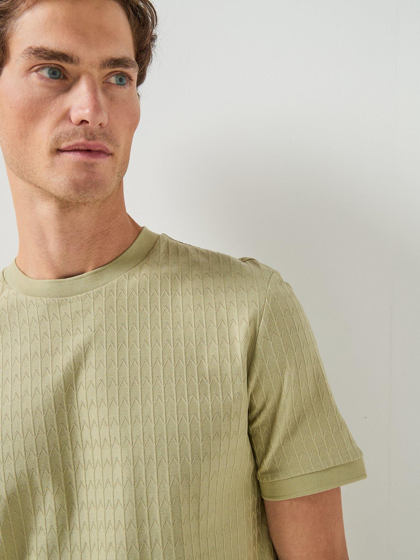Image 4 of 6 of BOSS H-Thompson 321 Textured T-Shirt - Dark Beige
