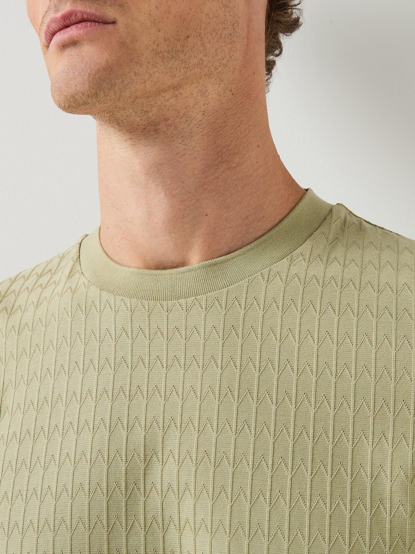 Image 5 of 6 of BOSS H-Thompson 321 Textured T-Shirt - Dark Beige