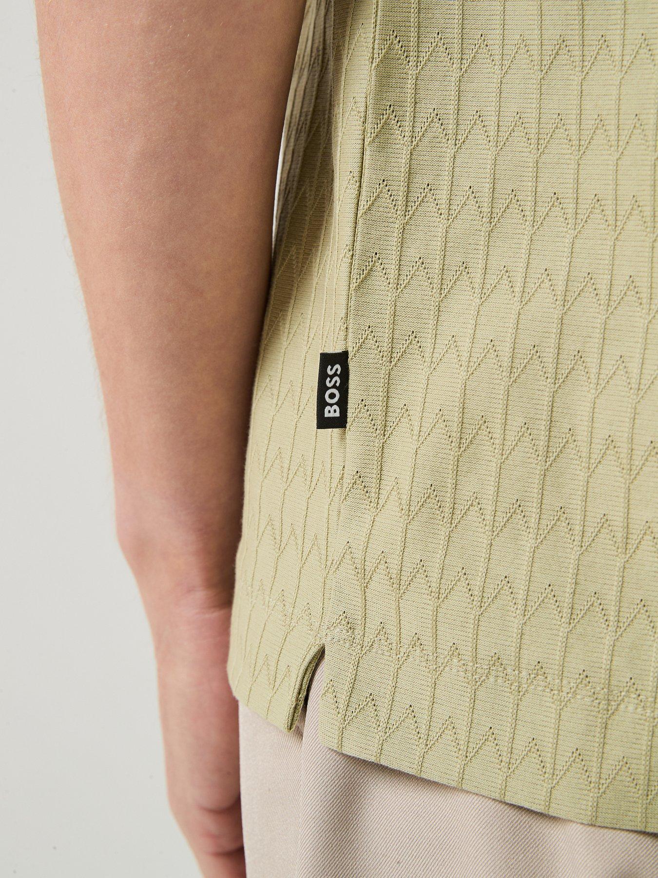 Image 6 of 6 of BOSS H-Thompson 321 Textured T-Shirt - Dark Beige