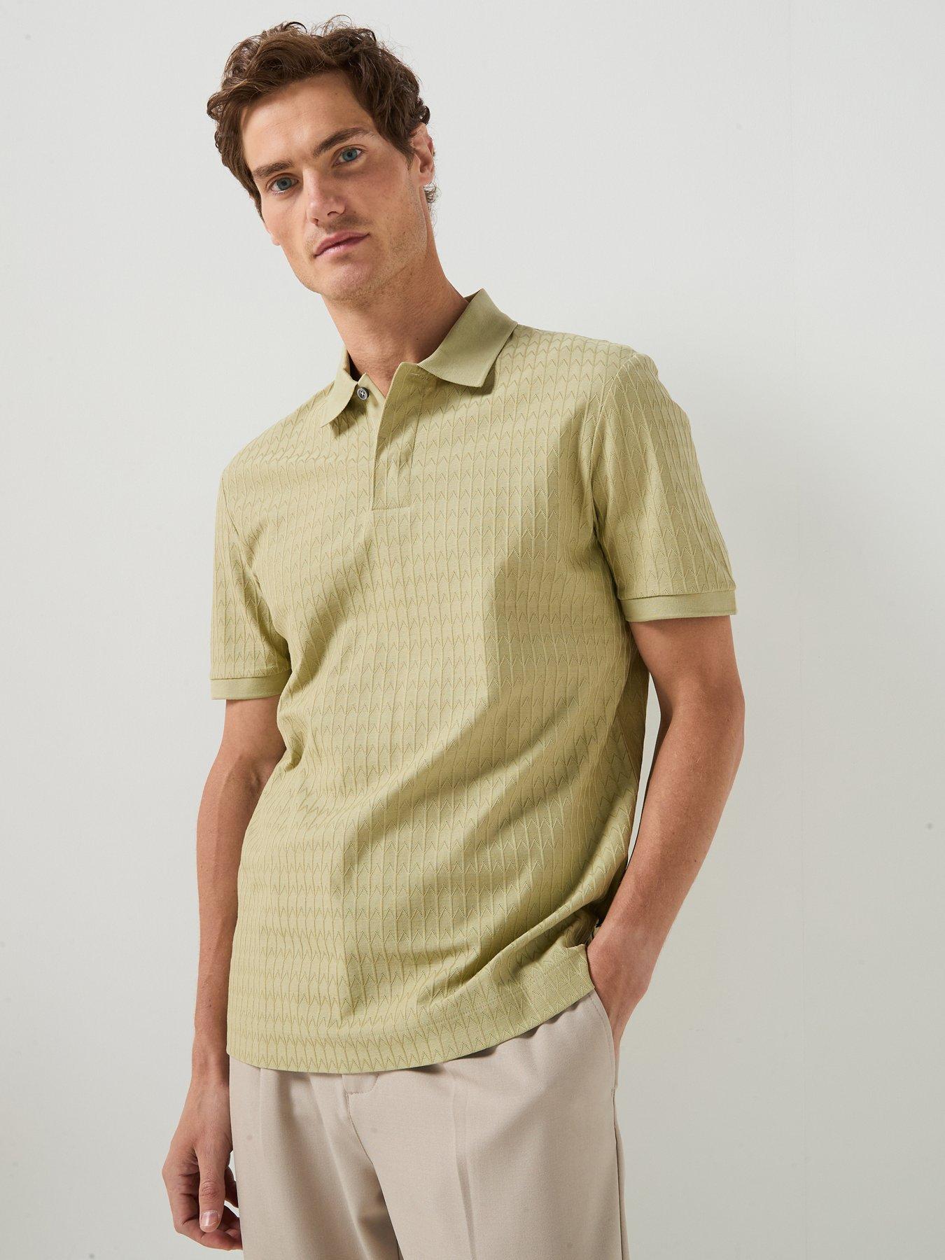BOSS Boss H-parlay 321 Textured Polo Shirt - Dark Beige