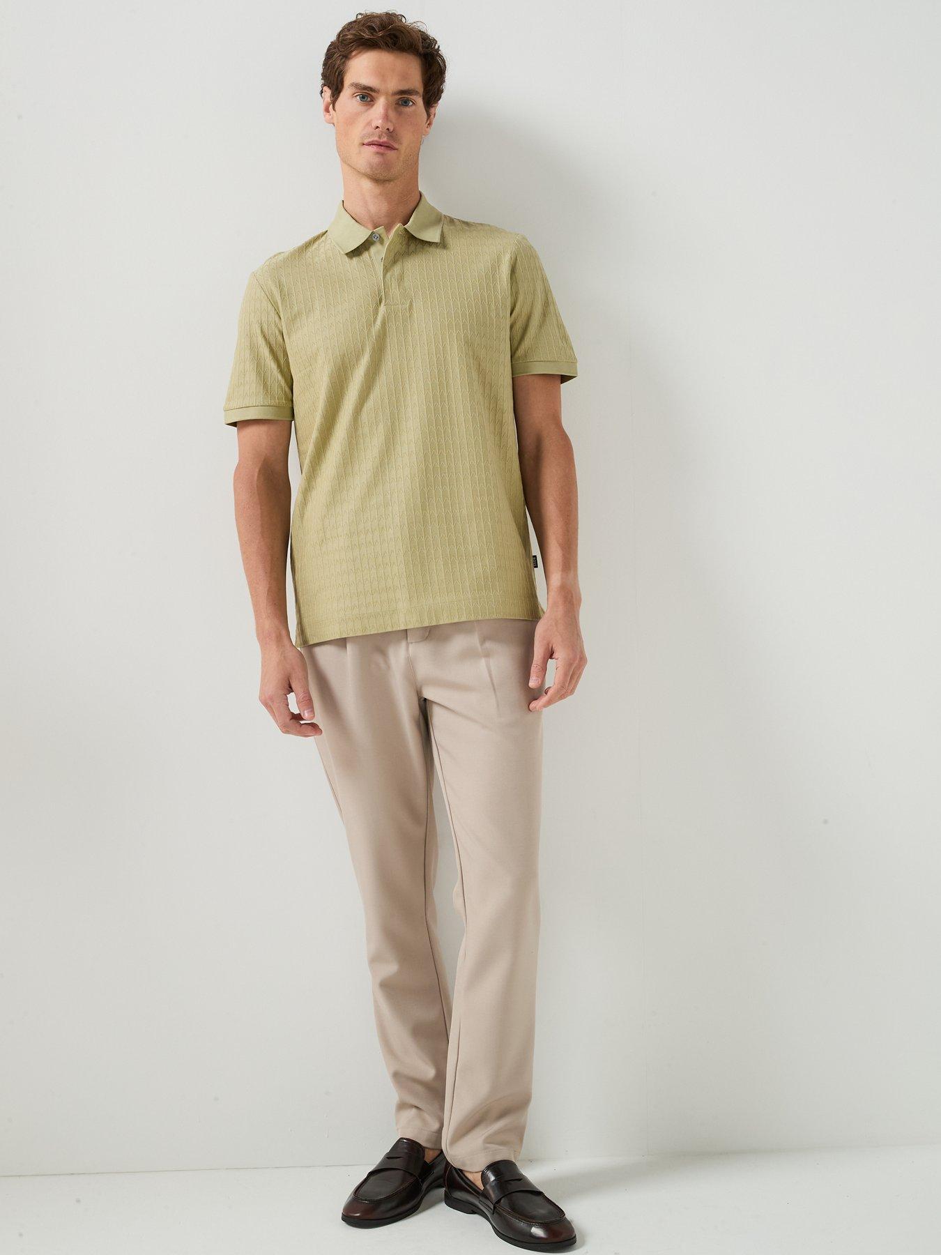 Image 3 of 6 of BOSS H-Parlay 321 Textured Polo Shirt - Dark Beige