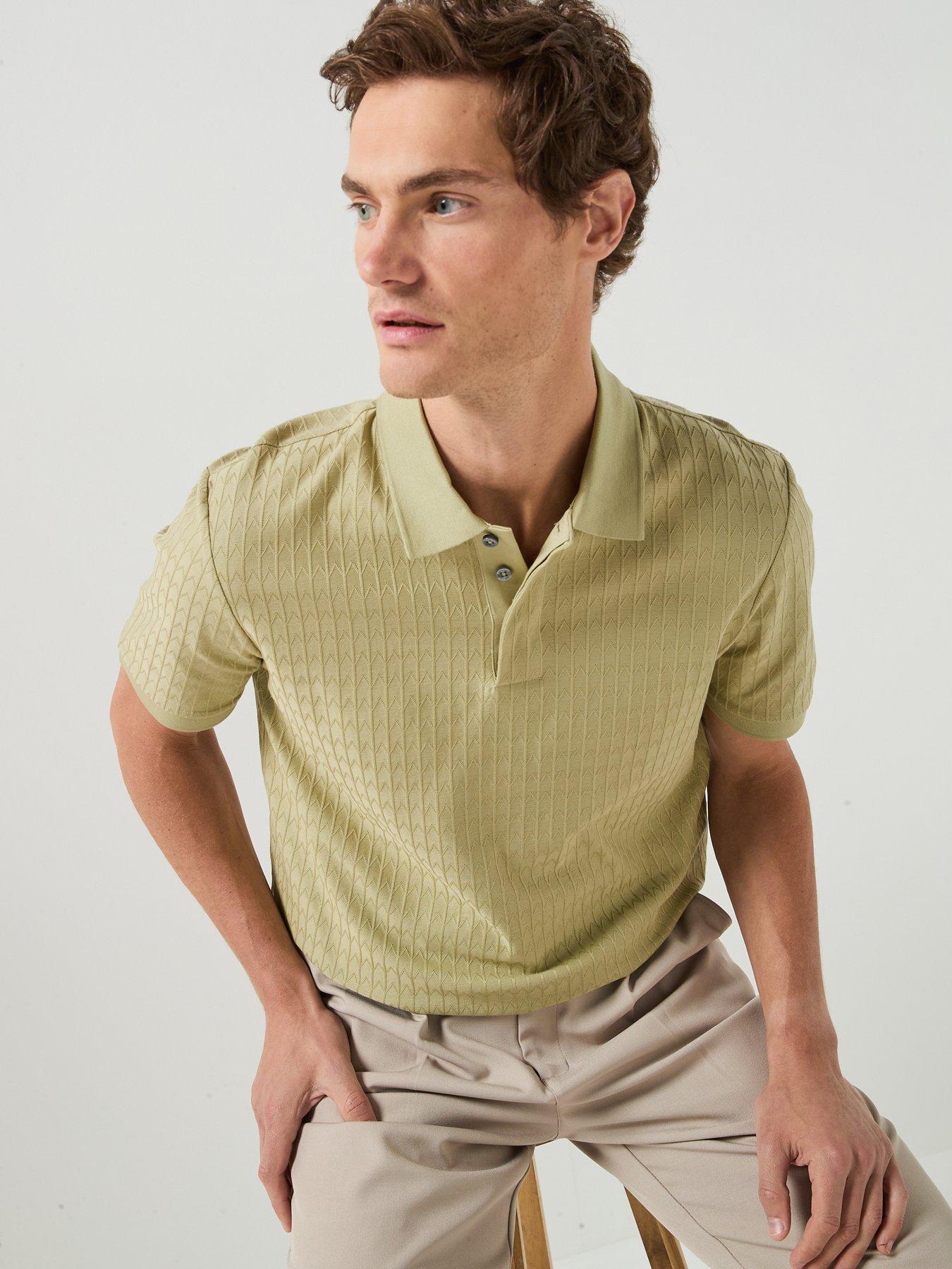 Image 4 of 6 of BOSS H-Parlay 321 Textured Polo Shirt - Dark Beige