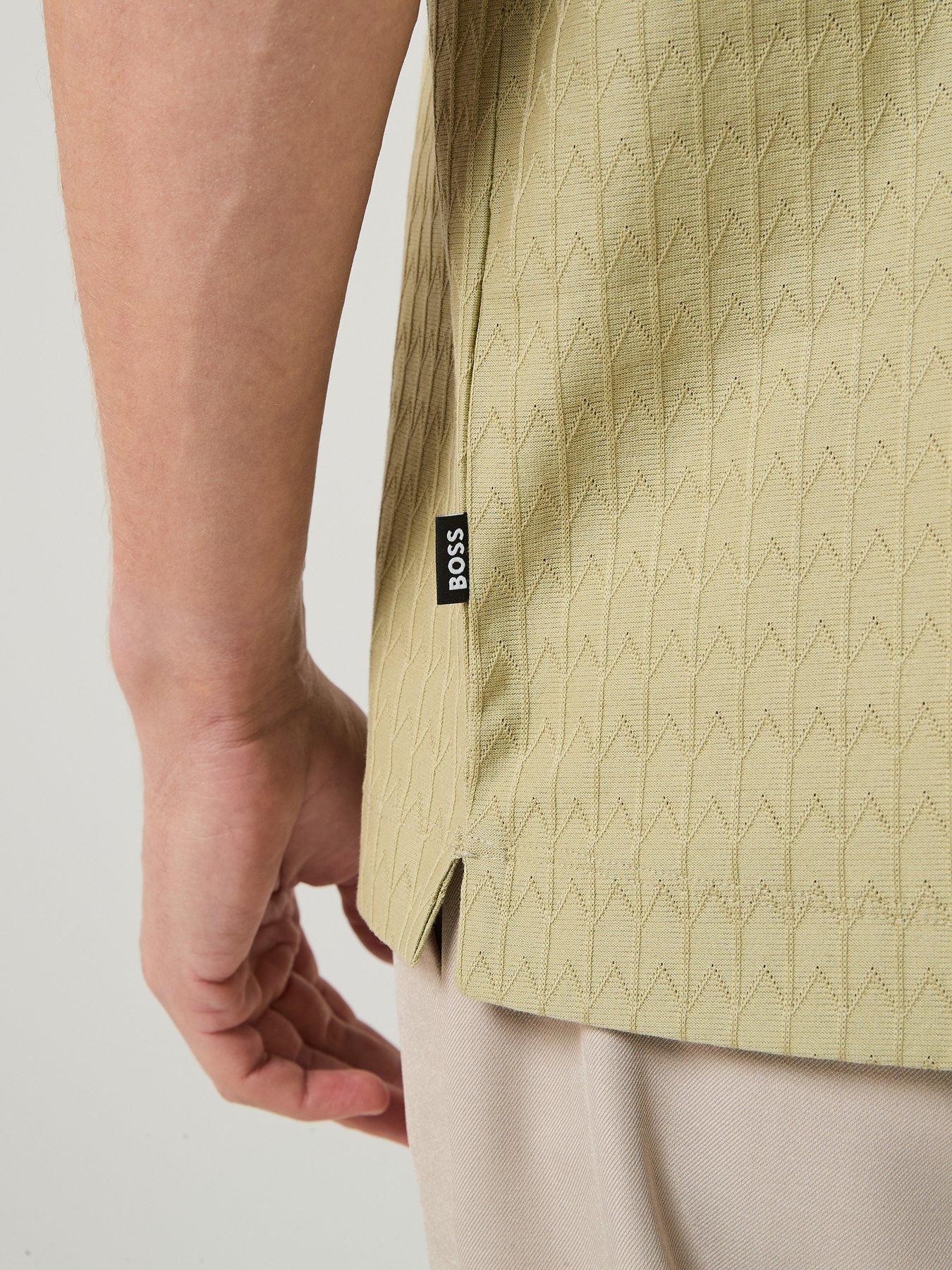 Image 6 of 6 of BOSS H-Parlay 321 Textured Polo Shirt - Dark Beige