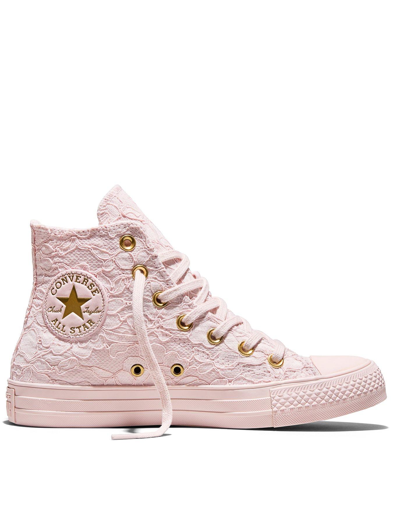 Converse Womens Chuck Taylor All Star Hi Elevated Lace Material - Pink