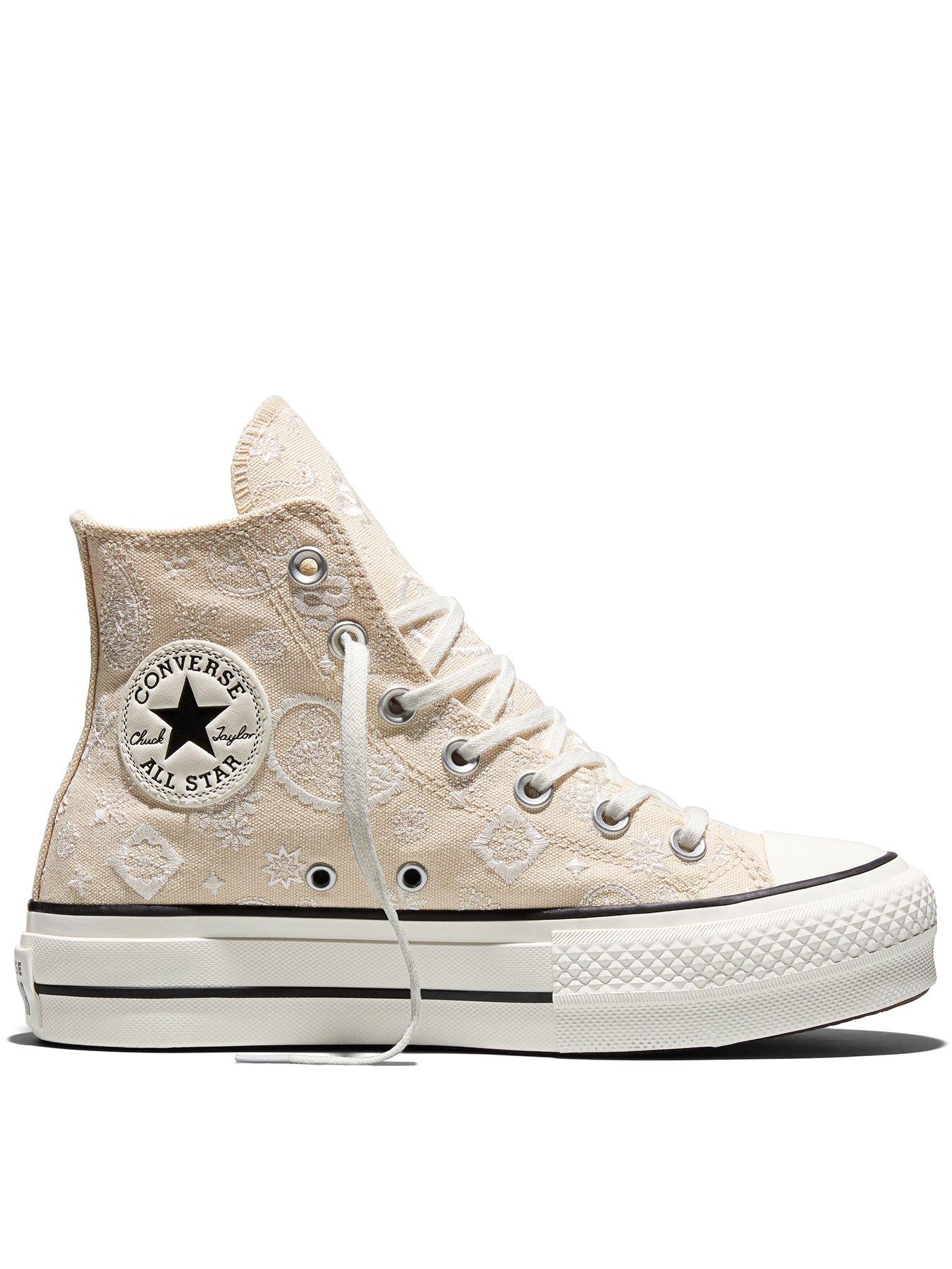 Converse Womens Chuck Taylor All Star Lift Hi Elevated Paisley - Cream
