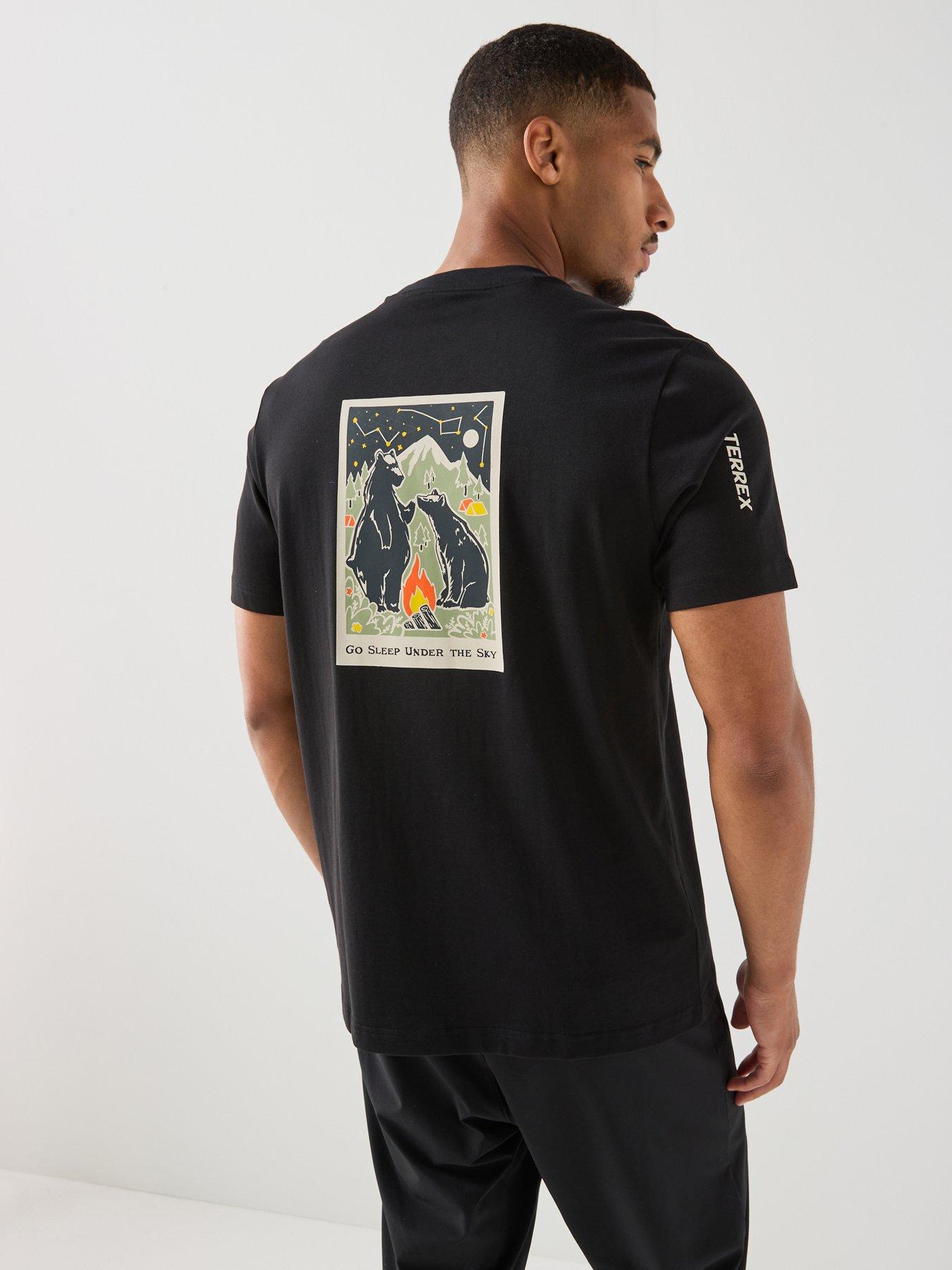 adidas Terrex Mens Outdoor Camper Graphic T-Shirt - Black