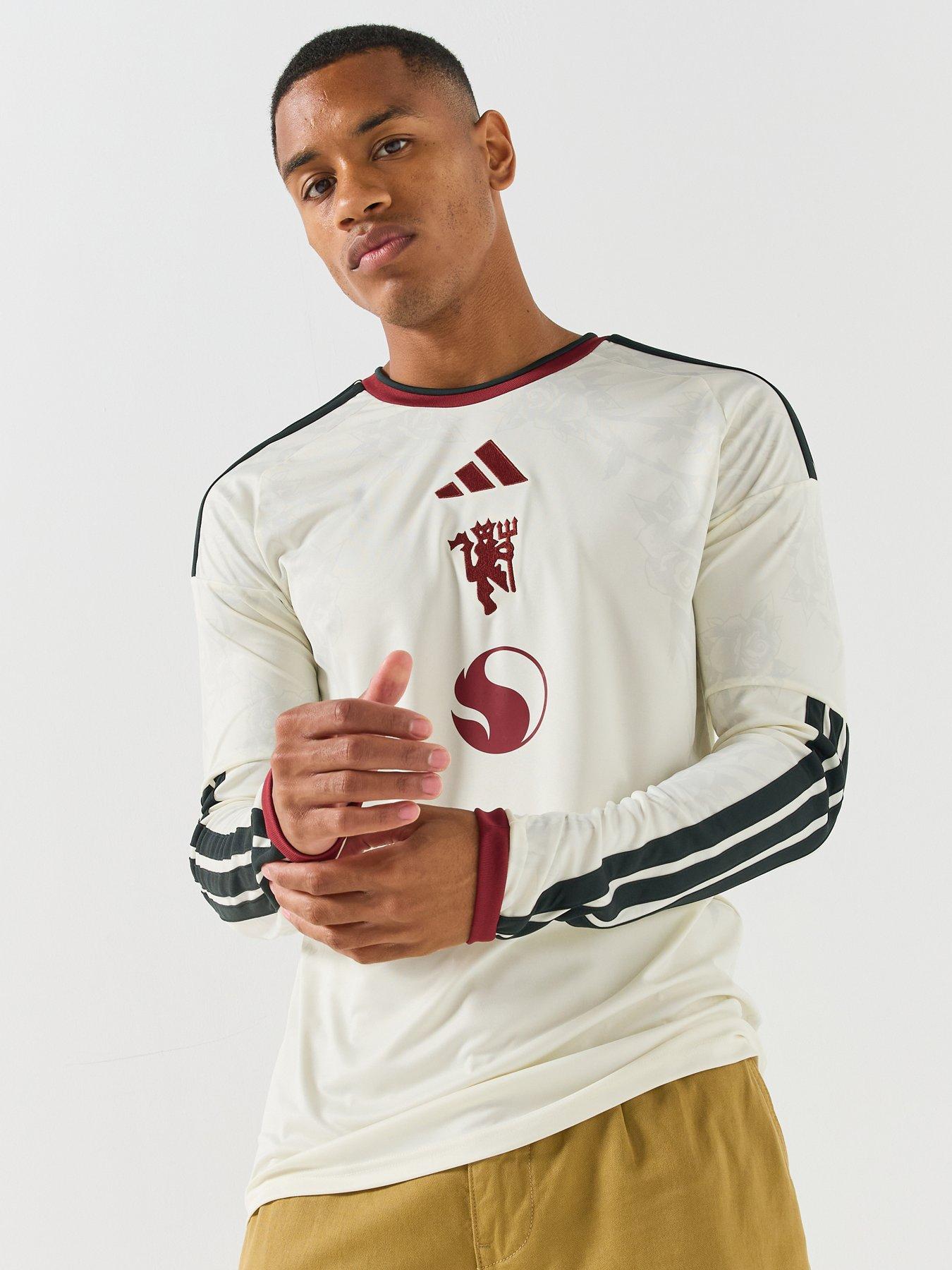 adidas Mens Manchester United 26/27 Third Long Sleeve Stadium Replica Shirt - Cream