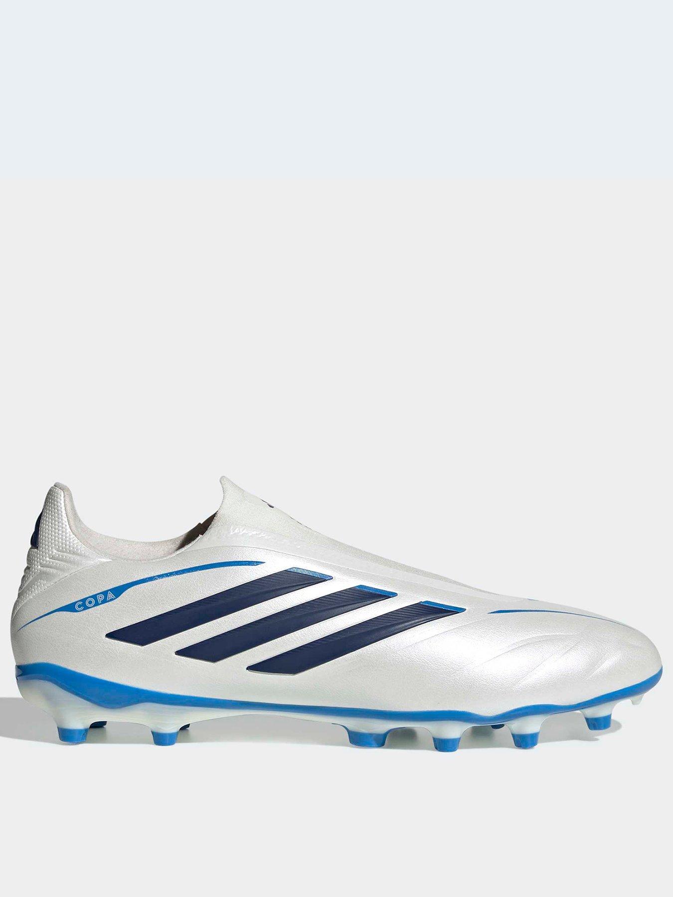 Image 1 of 7 of adidas Mens Copa Pure IV League Laceless Firm Ground Football Boots - White/Blue