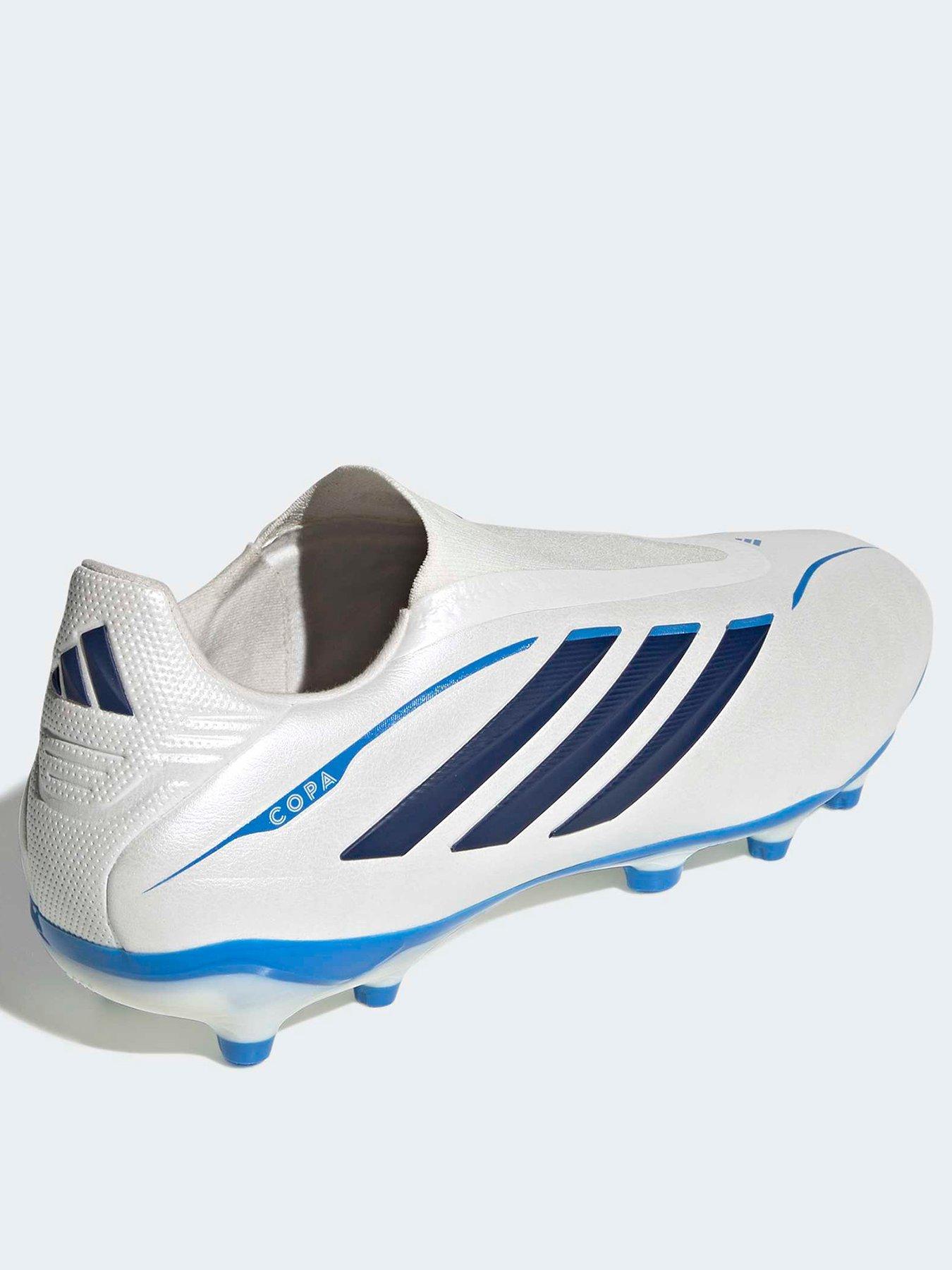 Image 3 of 7 of adidas Mens Copa Pure IV League Laceless Firm Ground Football Boots - White/Blue