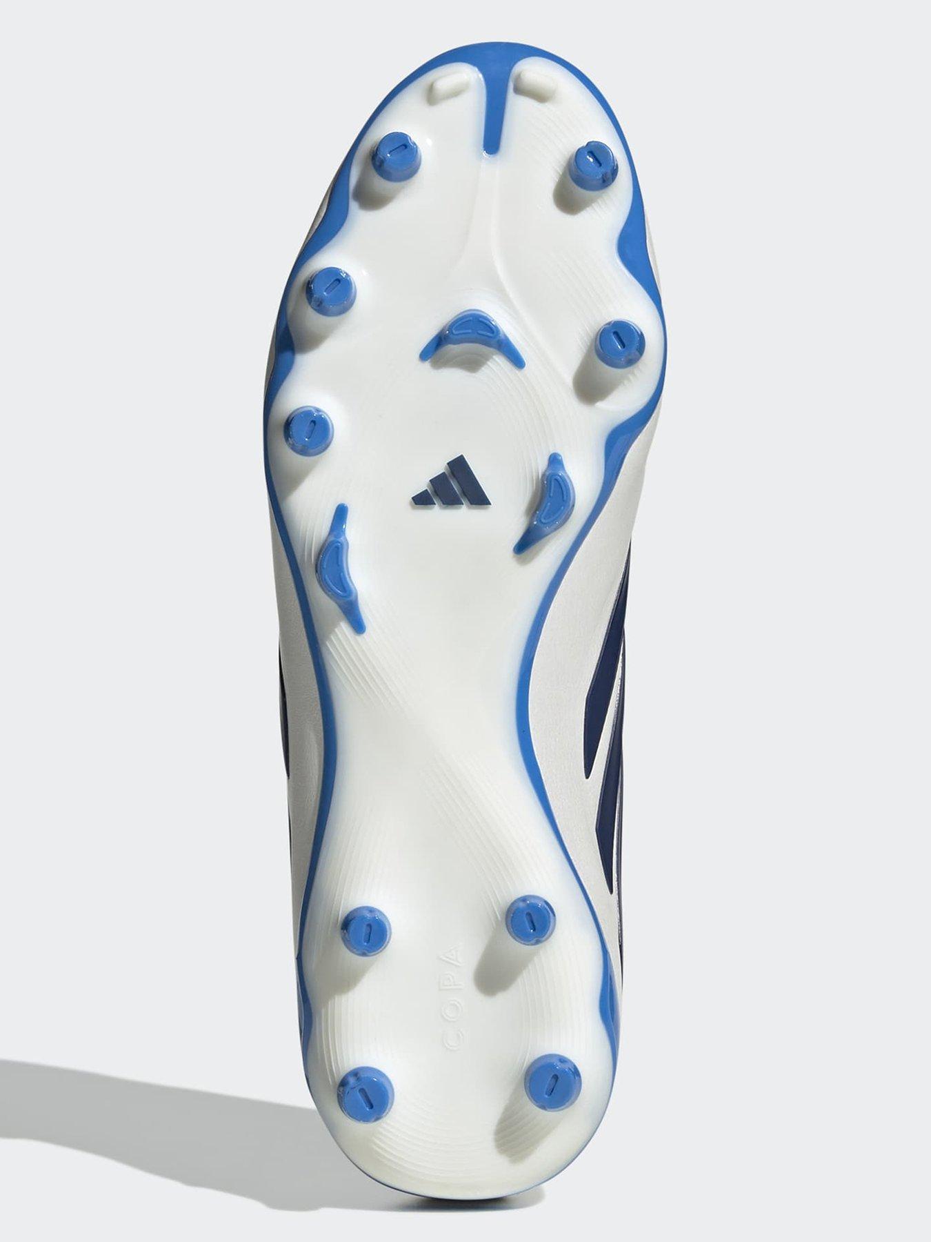 Image 5 of 7 of adidas Mens Copa Pure IV League Laceless Firm Ground Football Boots - White/Blue