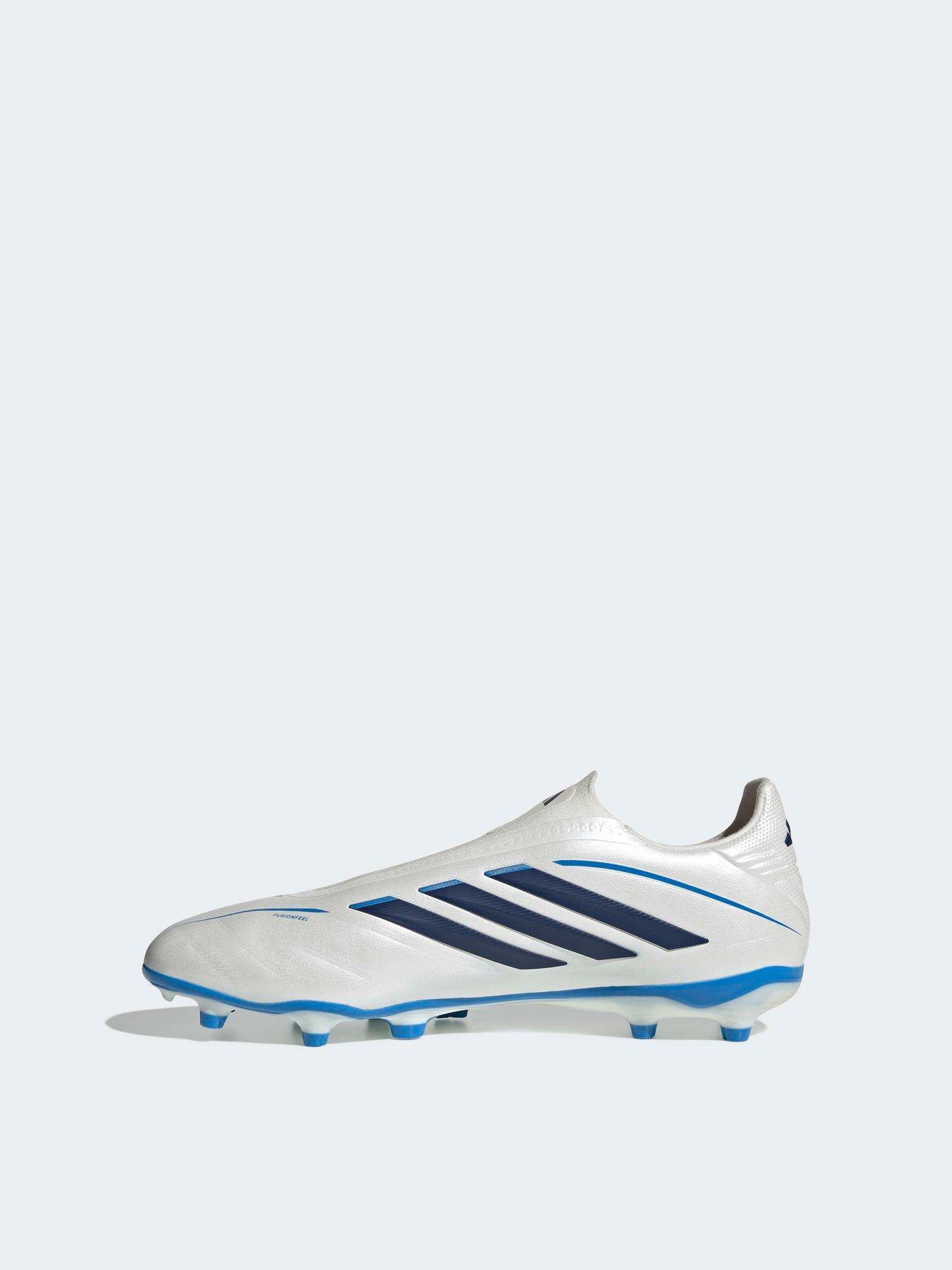 Image 7 of 7 of adidas Mens Copa Pure IV League Laceless Firm Ground Football Boots - White/Blue