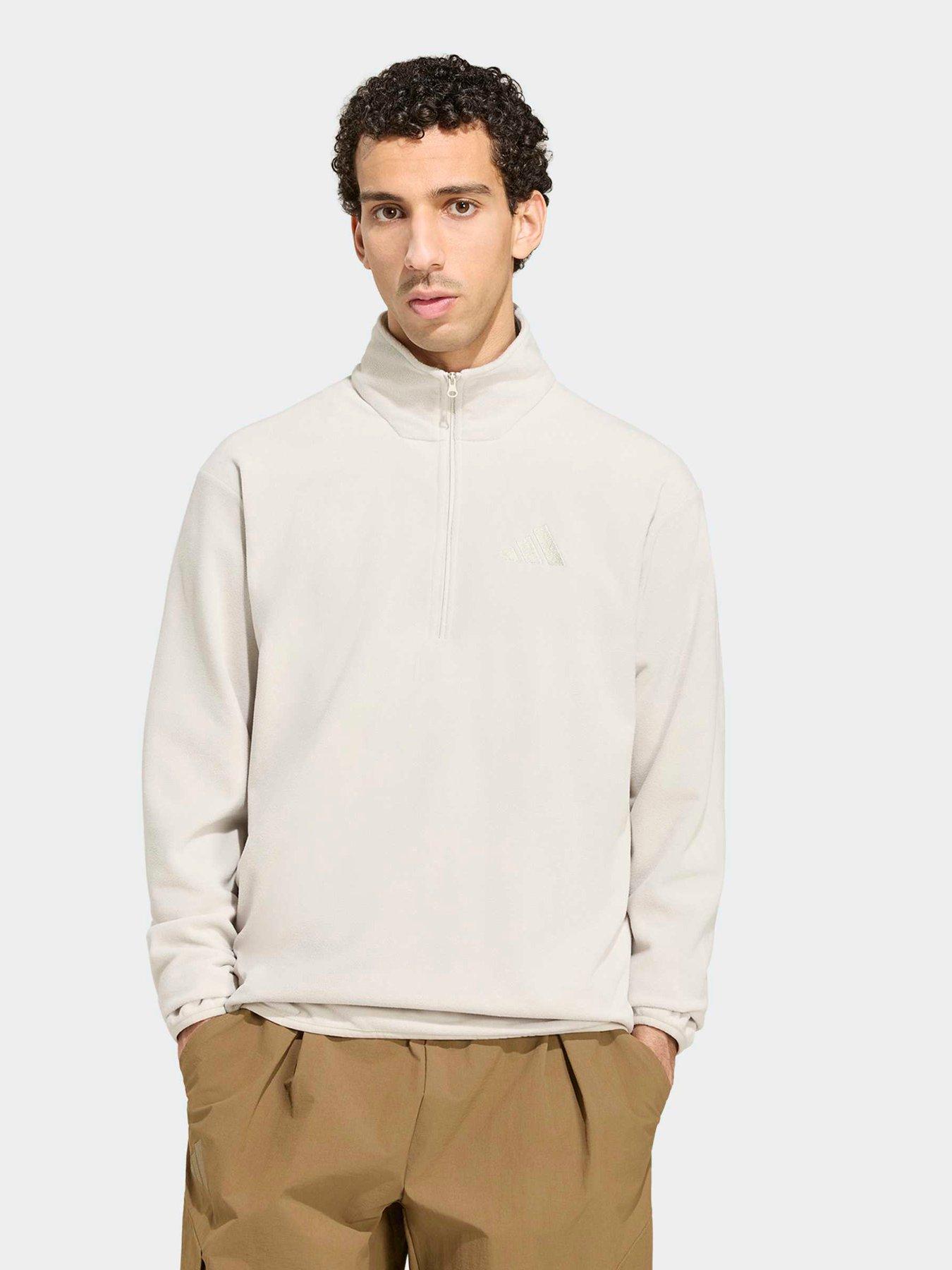 Image 1 of 5 of adidas Terrex Mens Outdoor Essentials 1/2 Zip Fleece - Beige