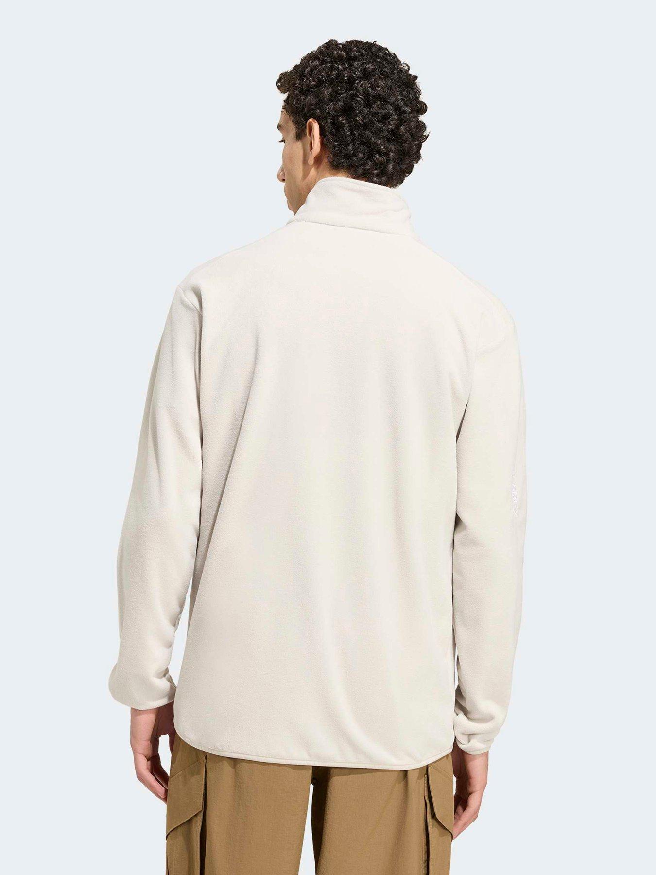Image 2 of 5 of adidas Terrex Mens Outdoor Essentials 1/2 Zip Fleece - Beige