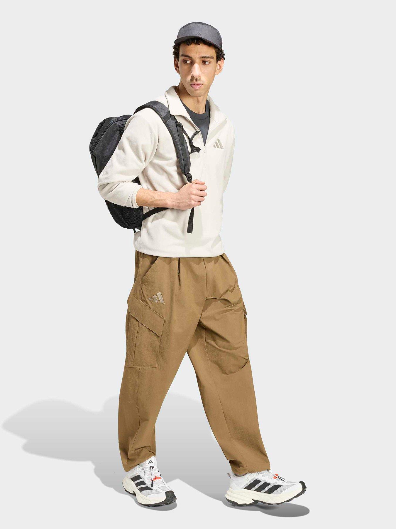 Image 3 of 5 of adidas Terrex Mens Outdoor Essentials 1/2 Zip Fleece - Beige