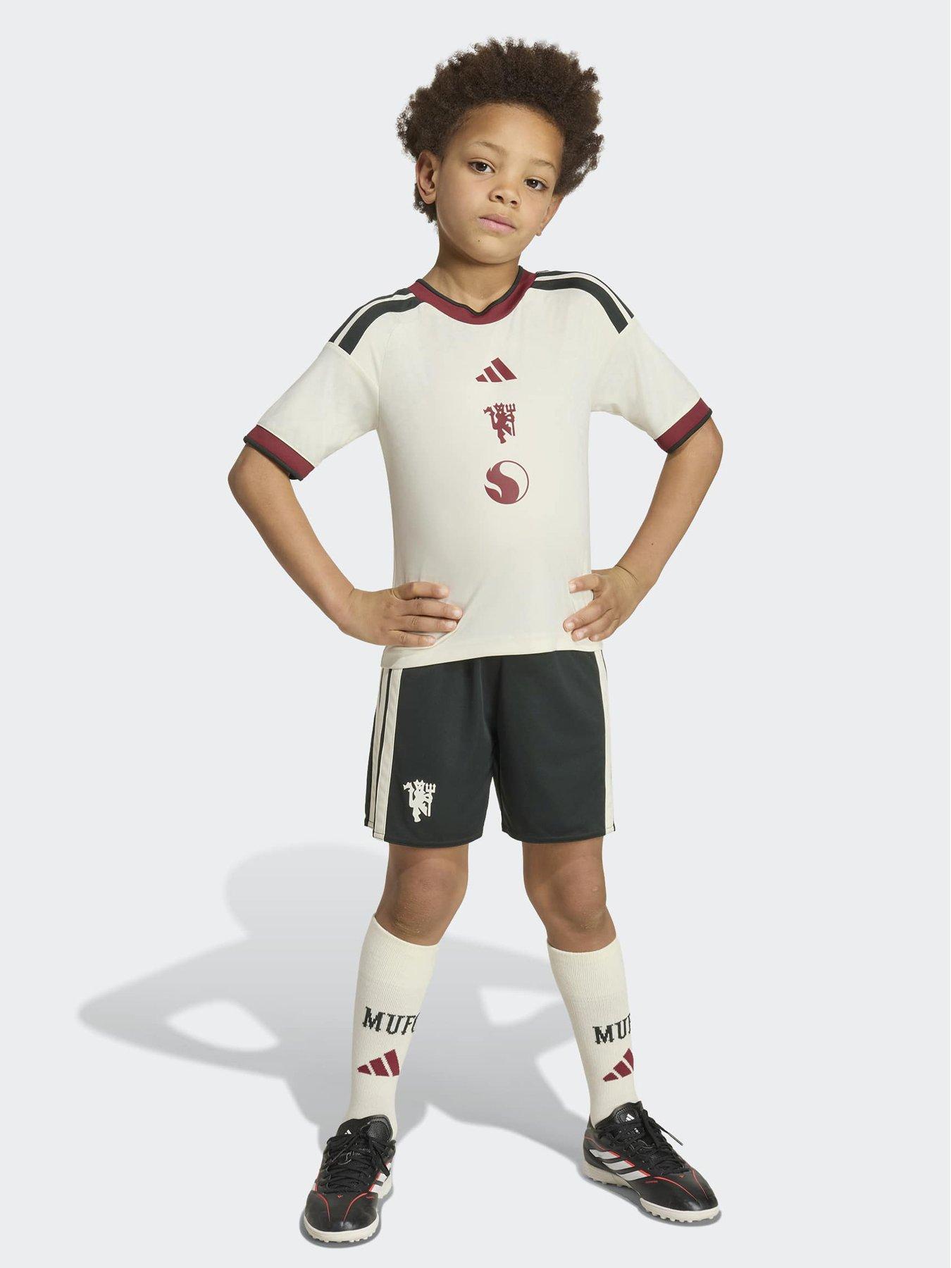 Adidas Infant Manchester United 26/27 Third Mini Kit - Cream in Ivory