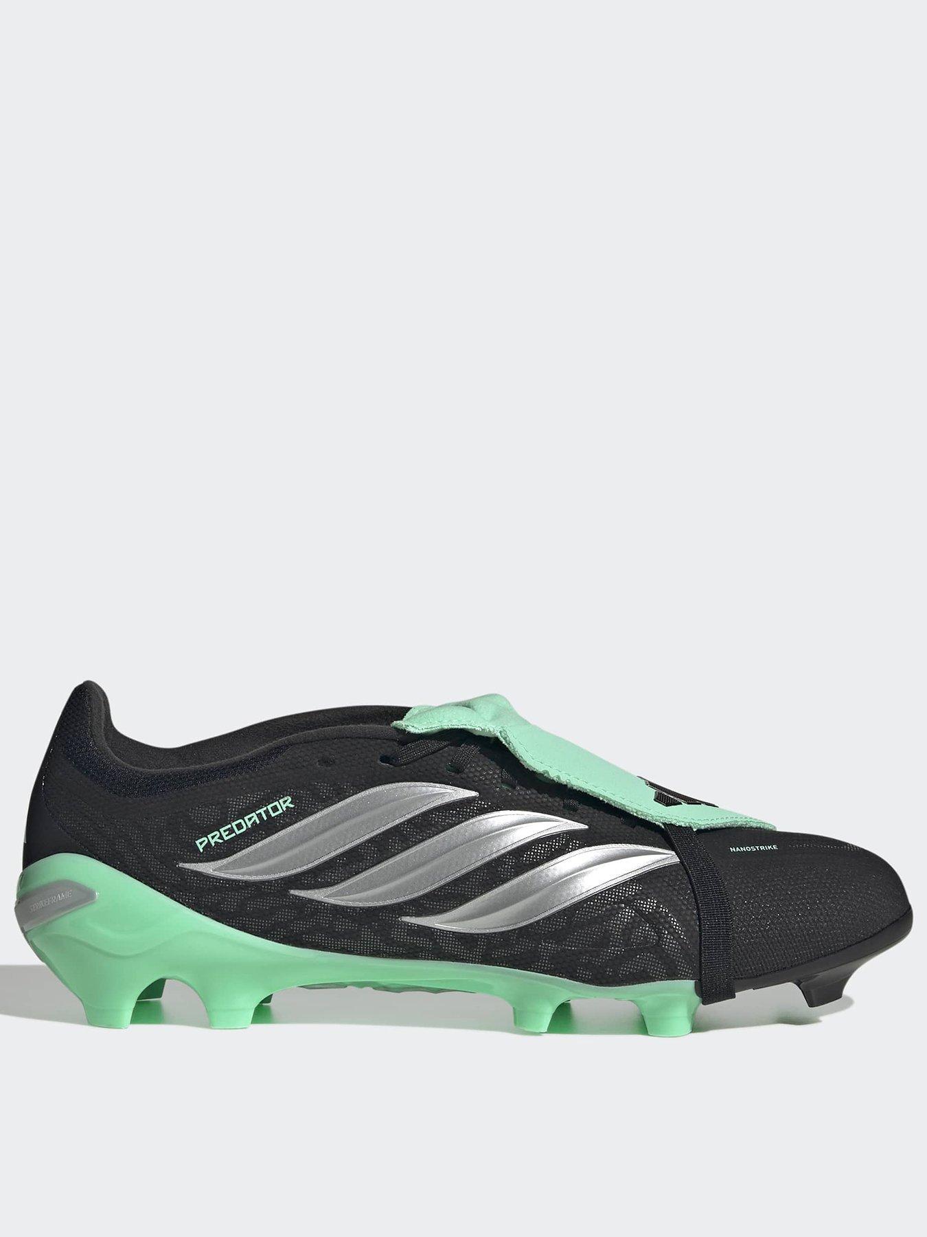 Adidas Mens Predator League Folded Tongue Firm Ground Football Boots - Black/Green