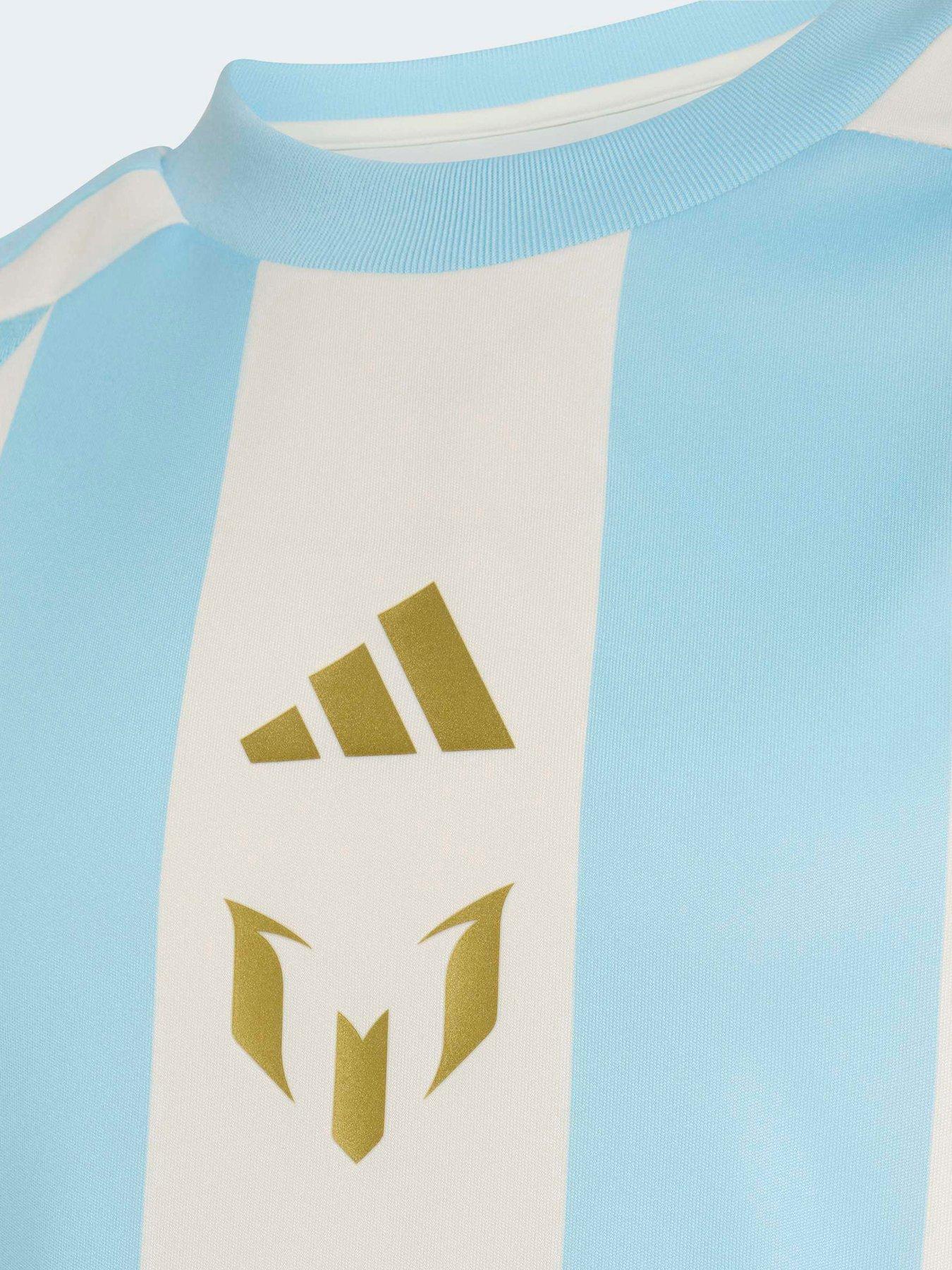 Image 4 of 4 of adidas Junior Messi Tiro Jersey - White