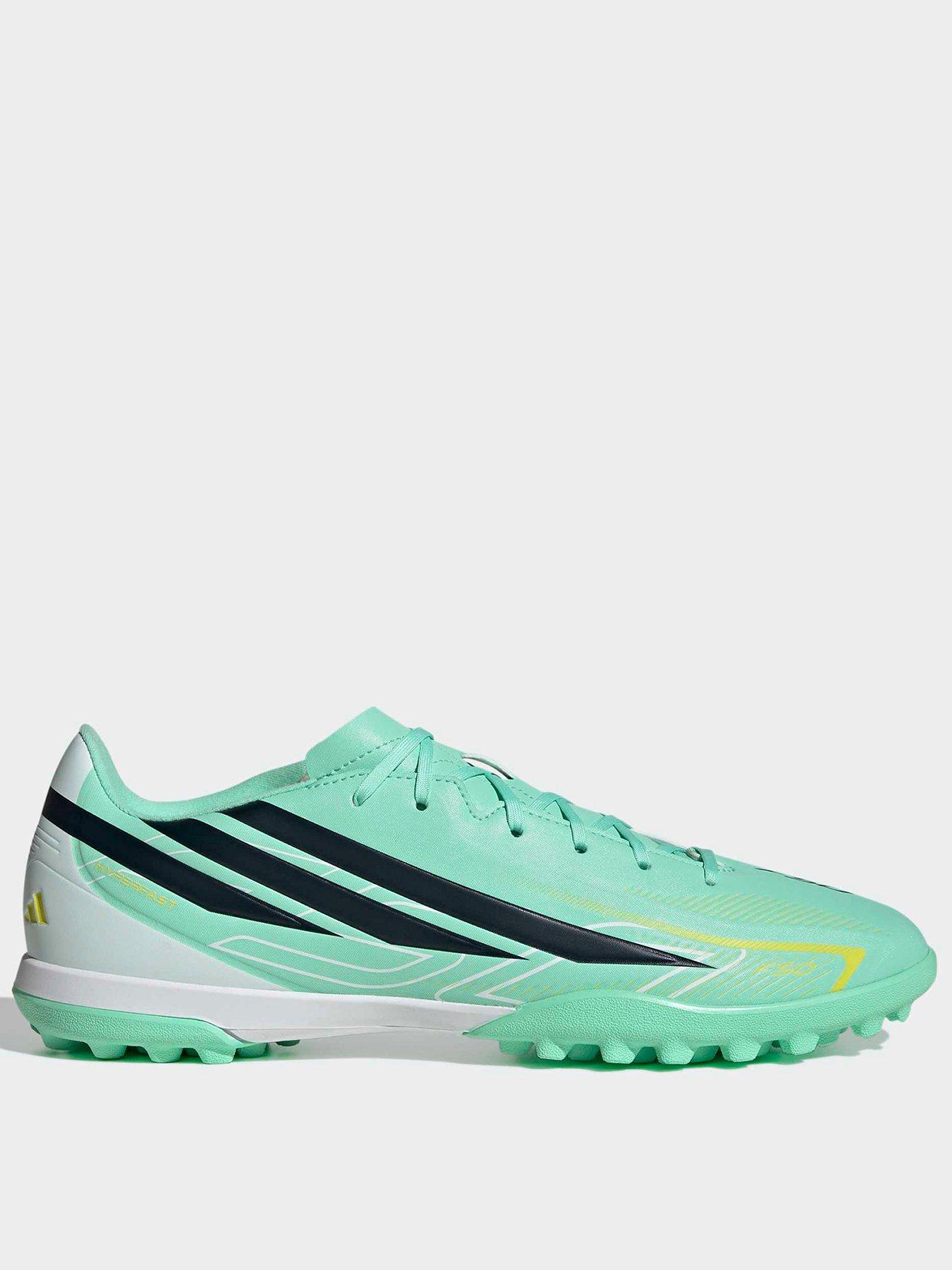 Adidas Mens F50 Hyperfast Club Astro Turf Football Boots - Green/Navy