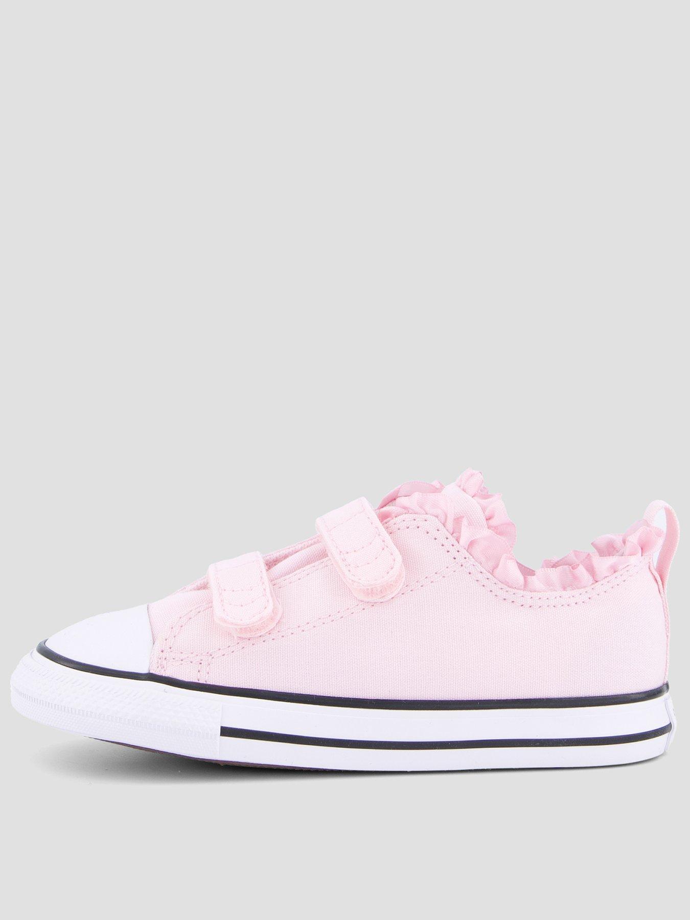 Image 1 of 7 of Converse Infant Double Strap Ruffle Infant Trainers - Pink