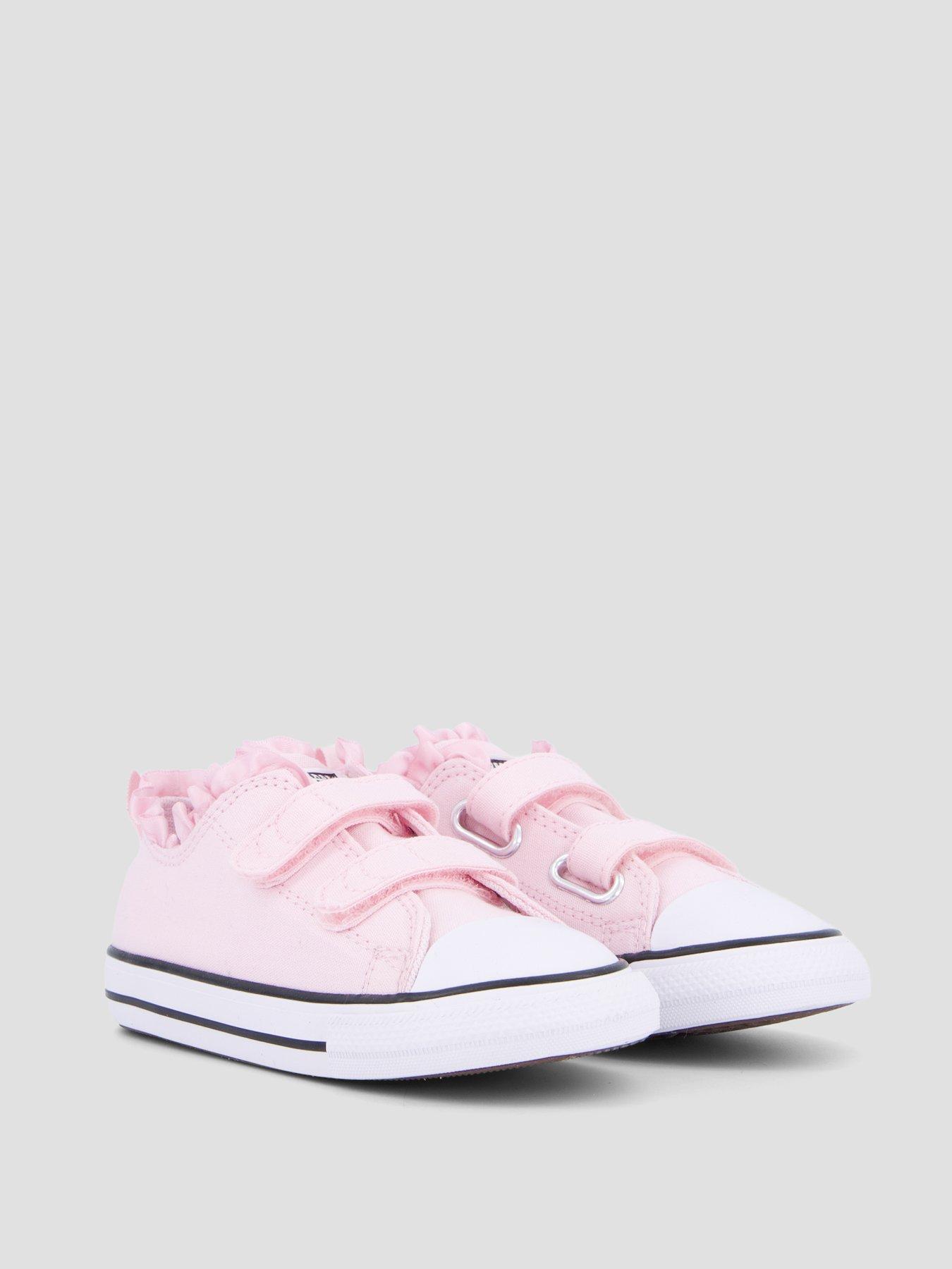 Image 6 of 7 of Converse Infant Double Strap Ruffle Infant Trainers - Pink