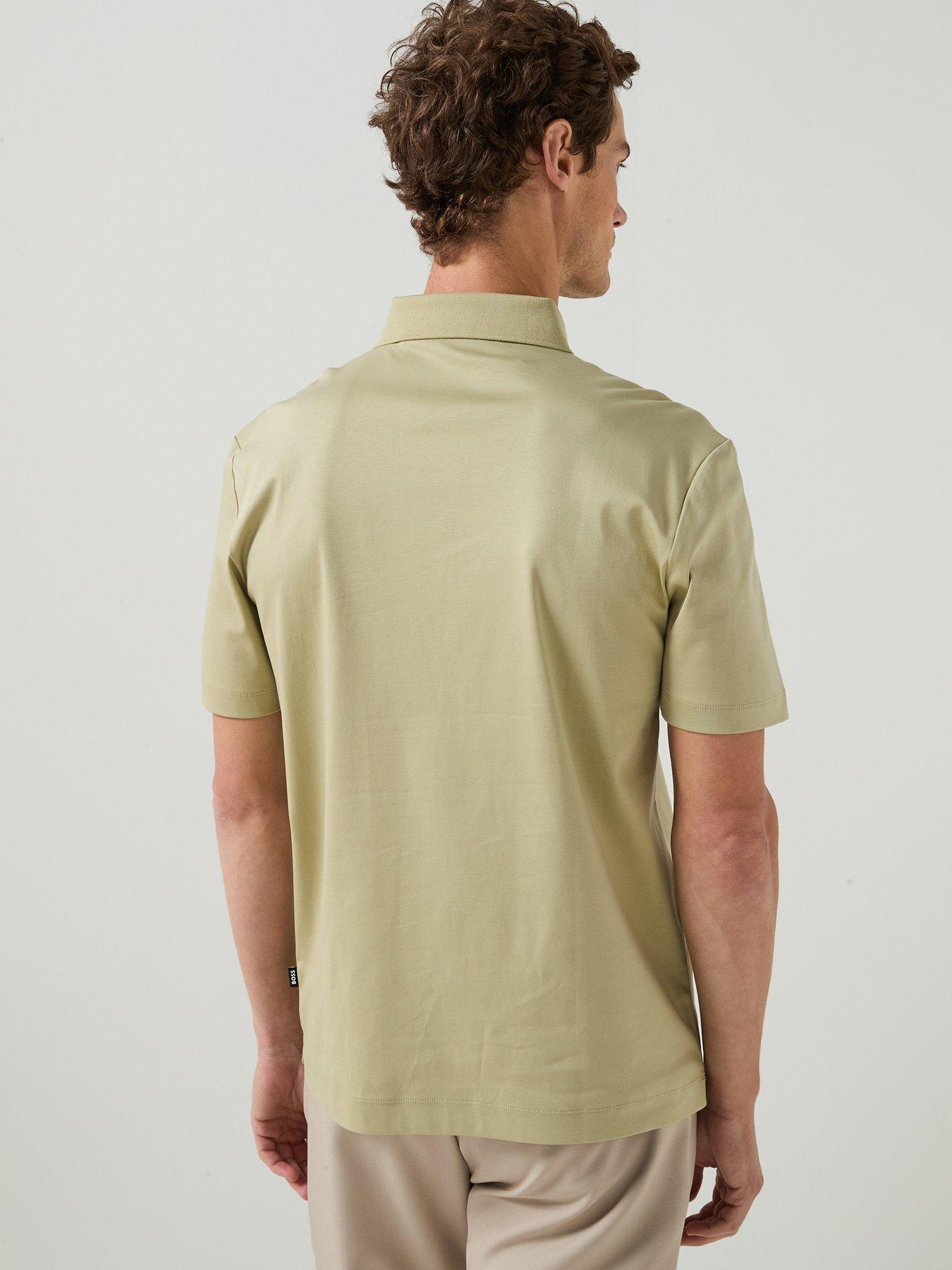 Image 2 of 6 of BOSS Nickel Logo Polo Shirt - Dark Beige