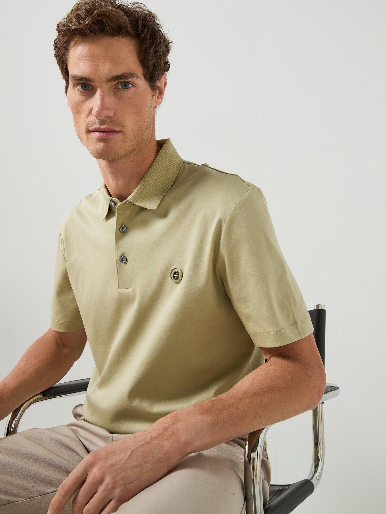 Image 4 of 6 of BOSS Nickel Logo Polo Shirt - Dark Beige