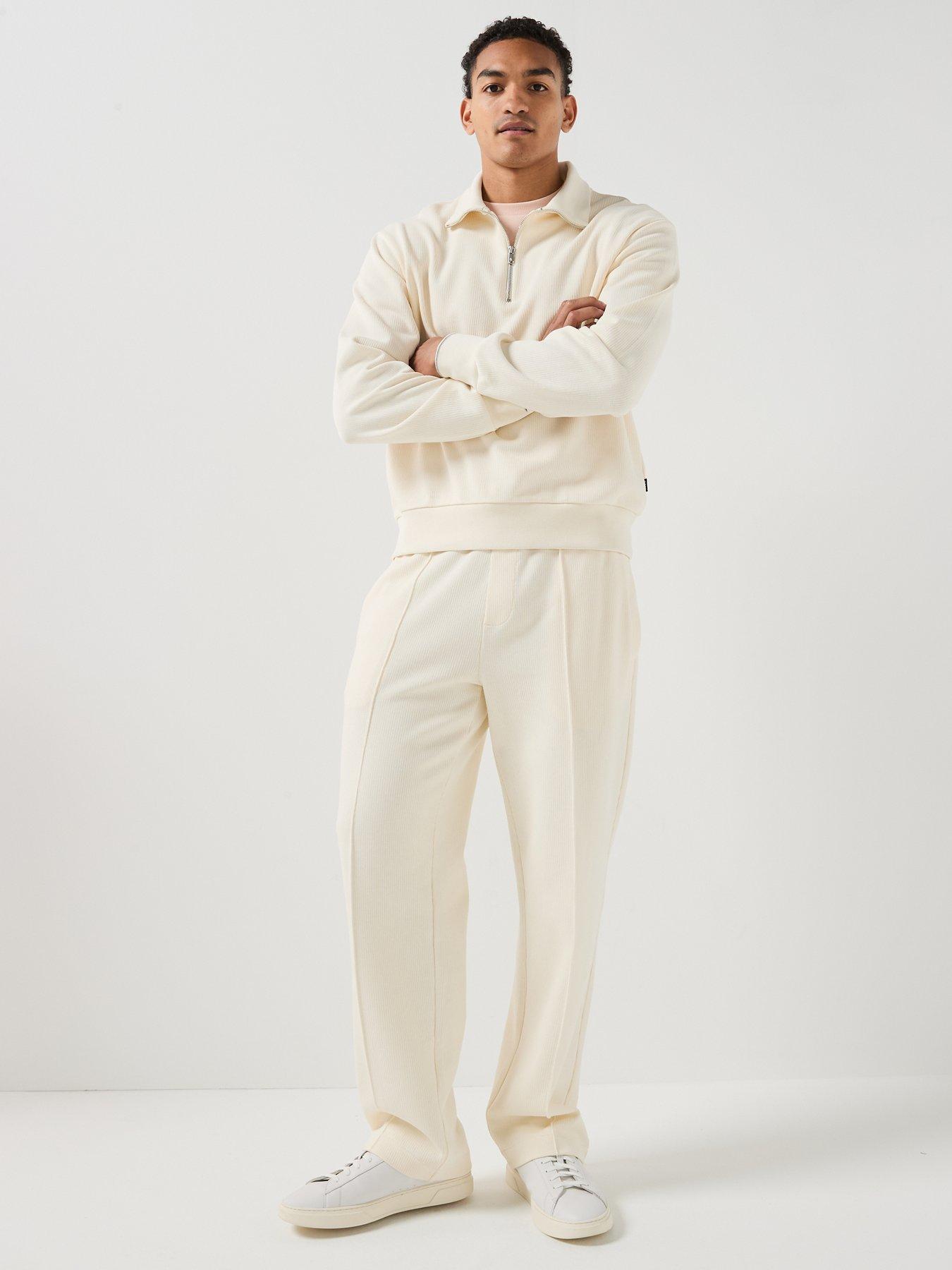 Image 6 of 6 of BOSS C-Levete 55 Pleated Modern Fit Joggers - Open White