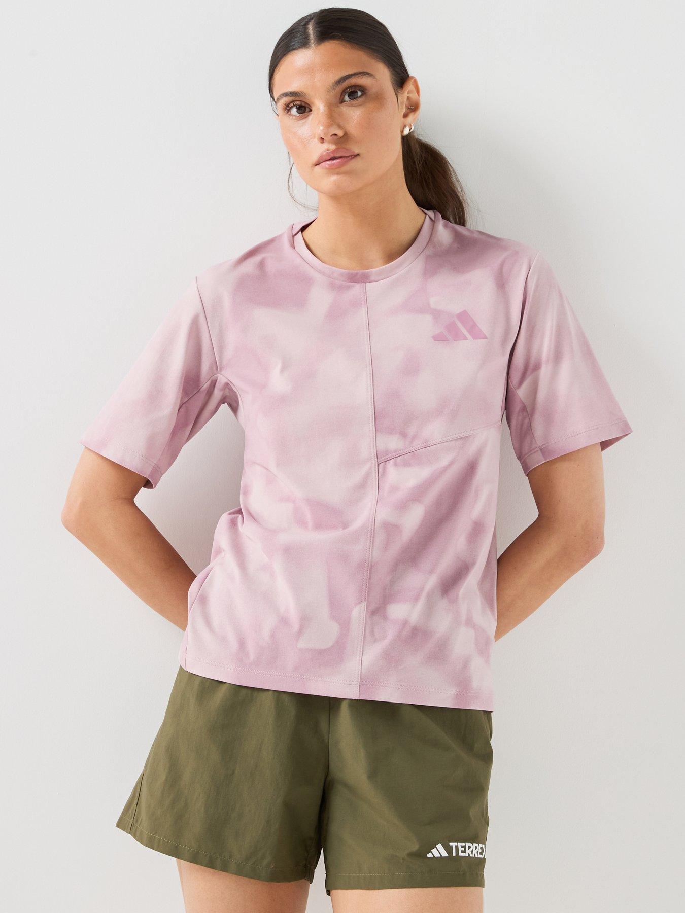 adidas Terrex Womens Outdoor Printed T-Shirt - Purple