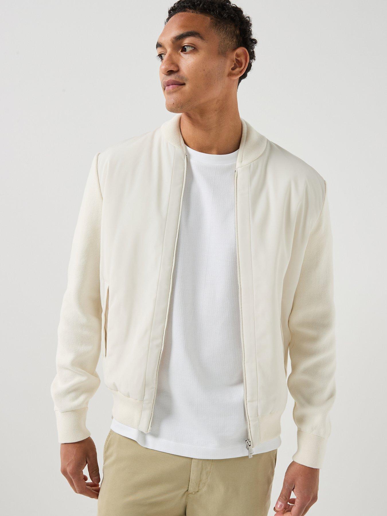 BOSS C-Levaio Mix Media Hybrid Jacket - Open White