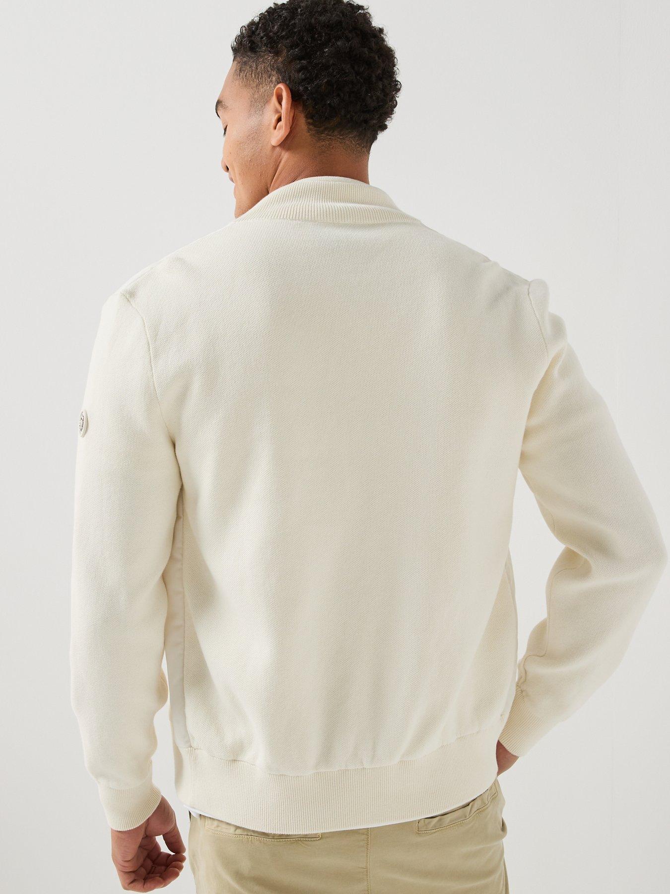 Image 2 of 6 of BOSS C-Levaio Mix Media Hybrid Jacket - Open White