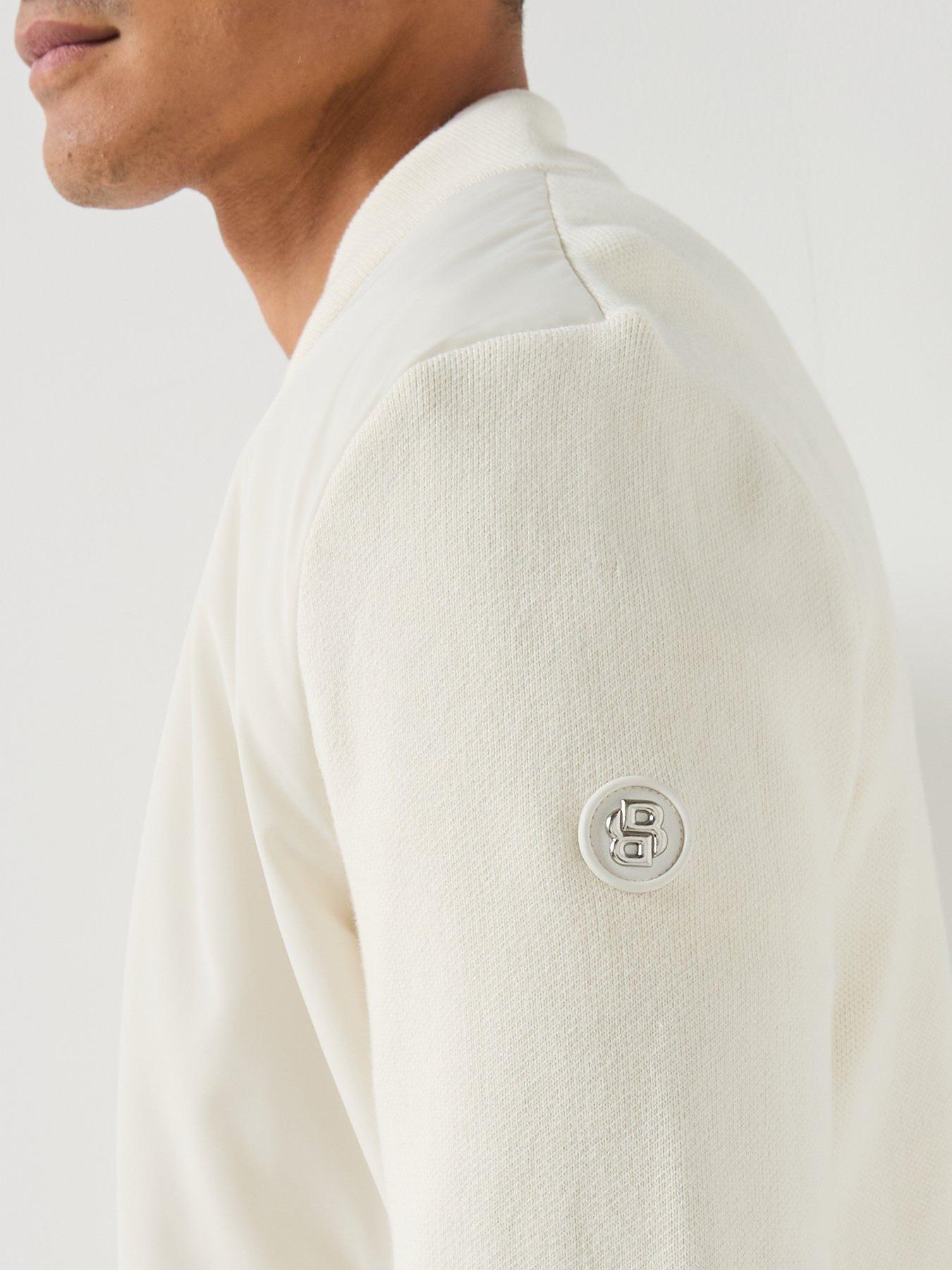 Image 4 of 6 of BOSS C-Levaio Mix Media Hybrid Jacket - Open White