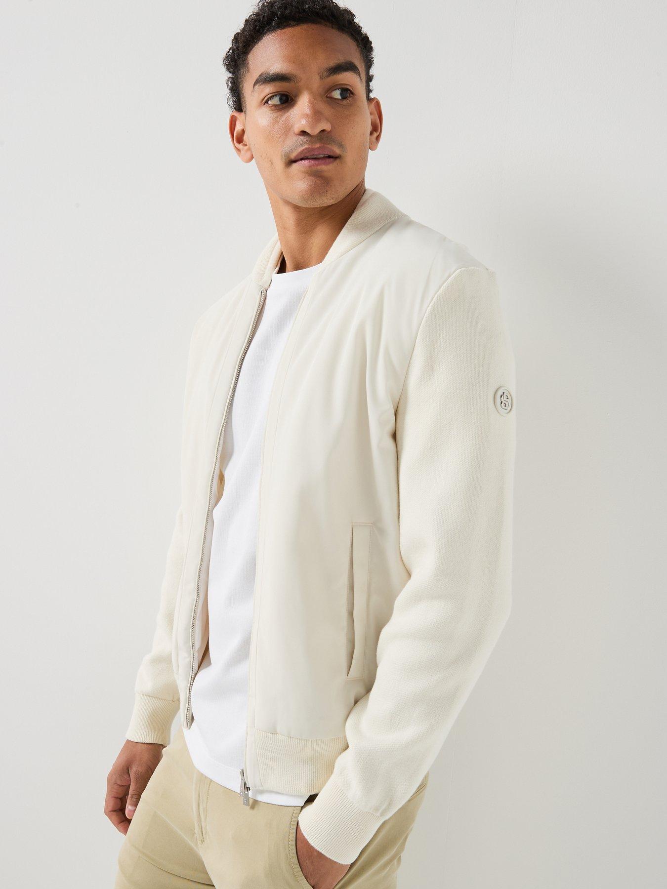 Image 5 of 6 of BOSS C-Levaio Mix Media Hybrid Jacket - Open White
