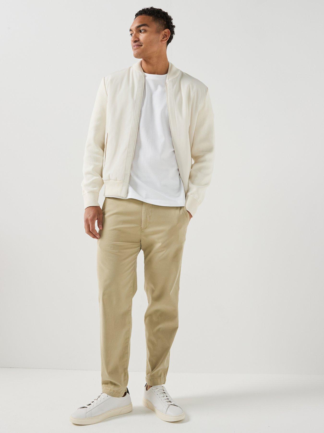 Image 6 of 6 of BOSS C-Levaio Mix Media Hybrid Jacket - Open White