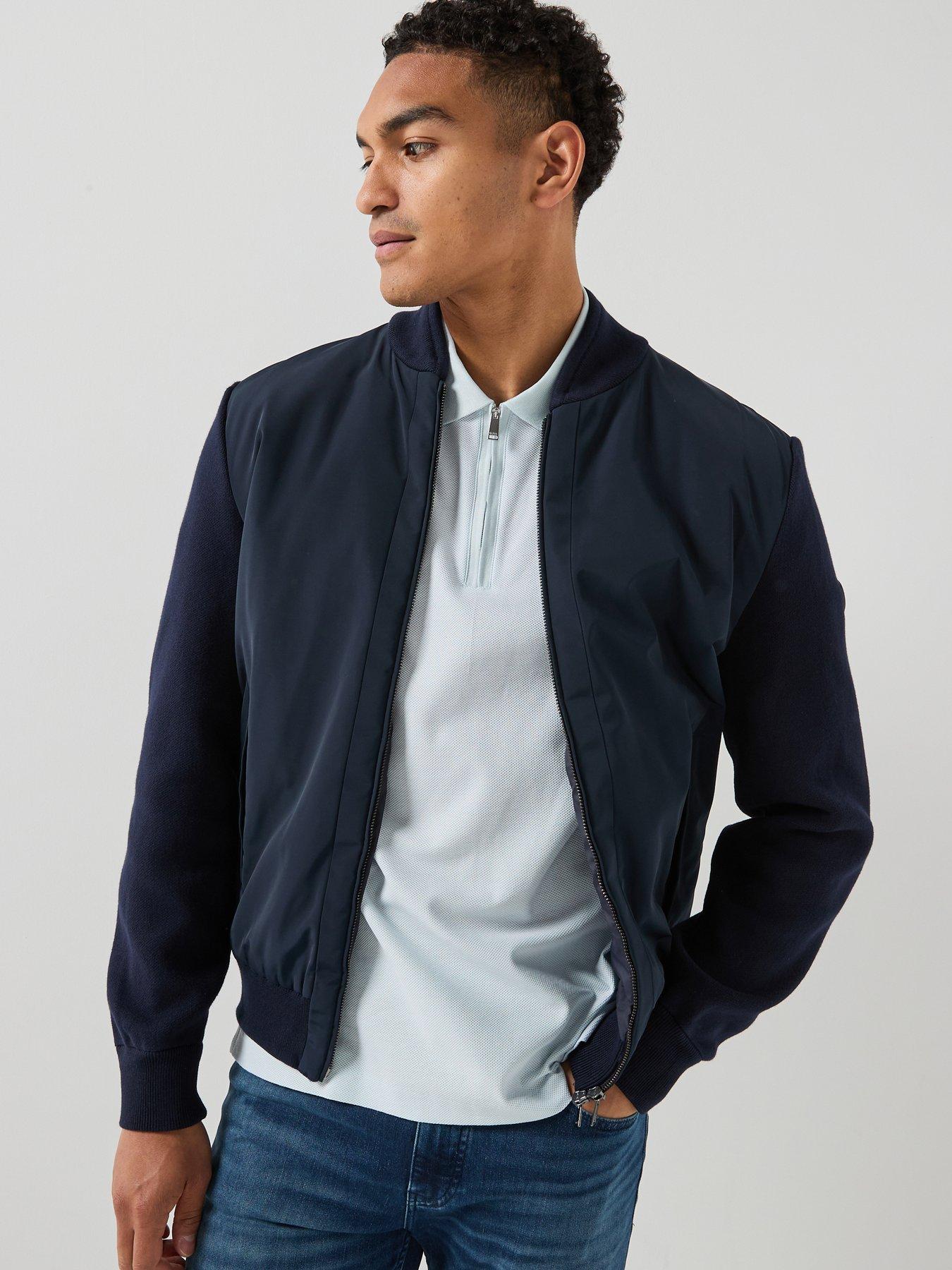 BOSS C-Levaio Mix Media Hybrid Jacket - Dark Blue